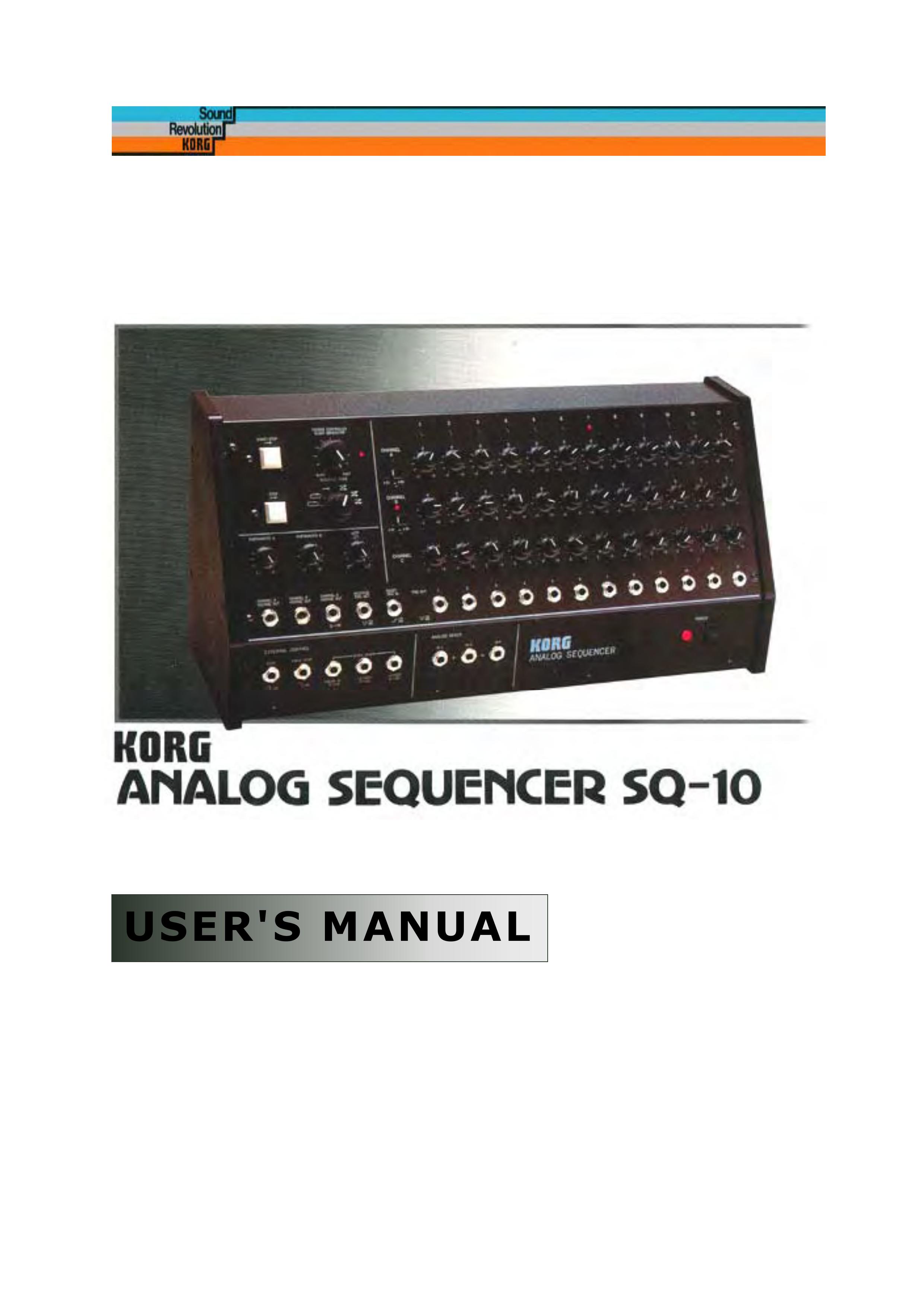 Korg SQ-10 Recording Equipment User Manual