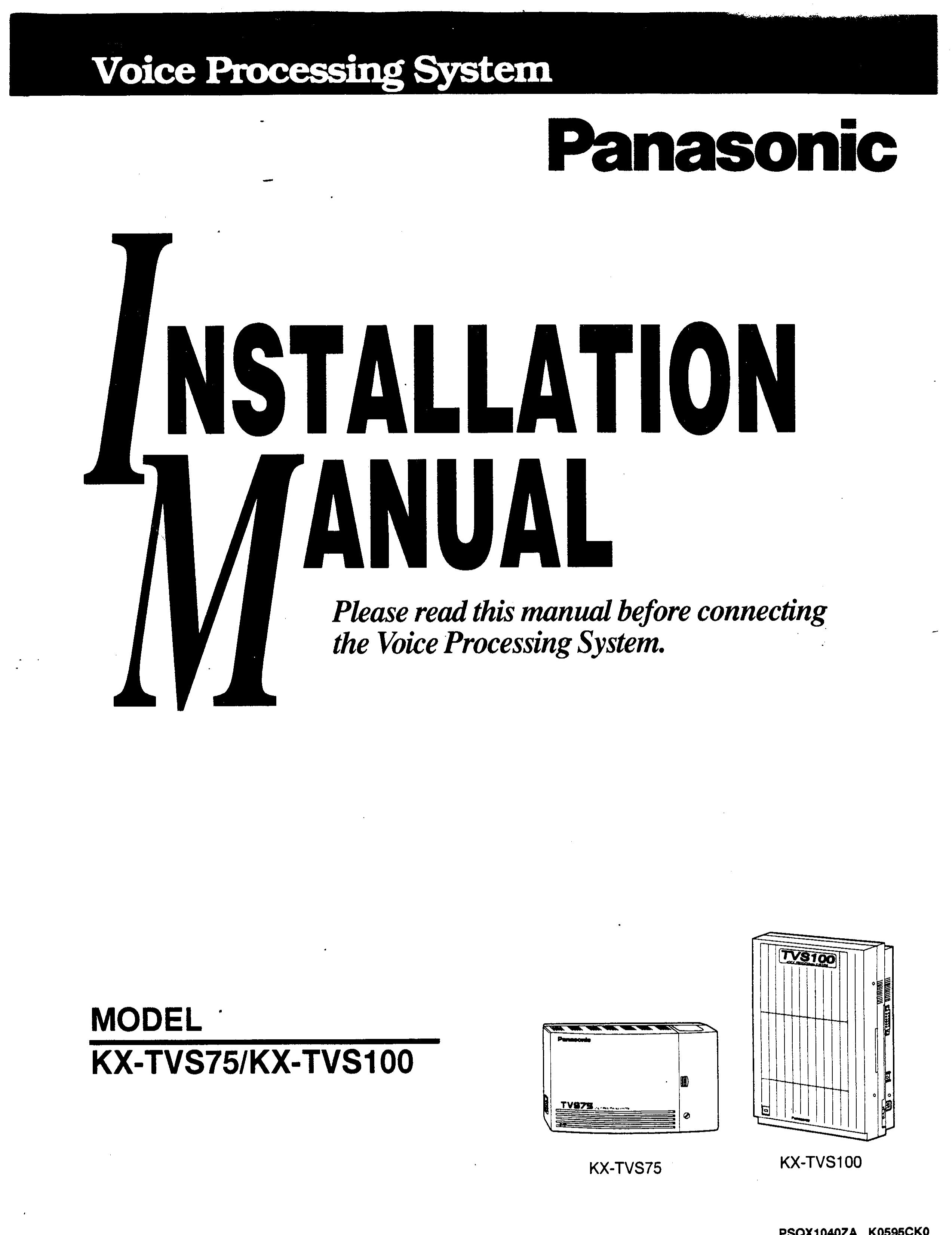 Panasonic panasonic Recording Equipment User Manual