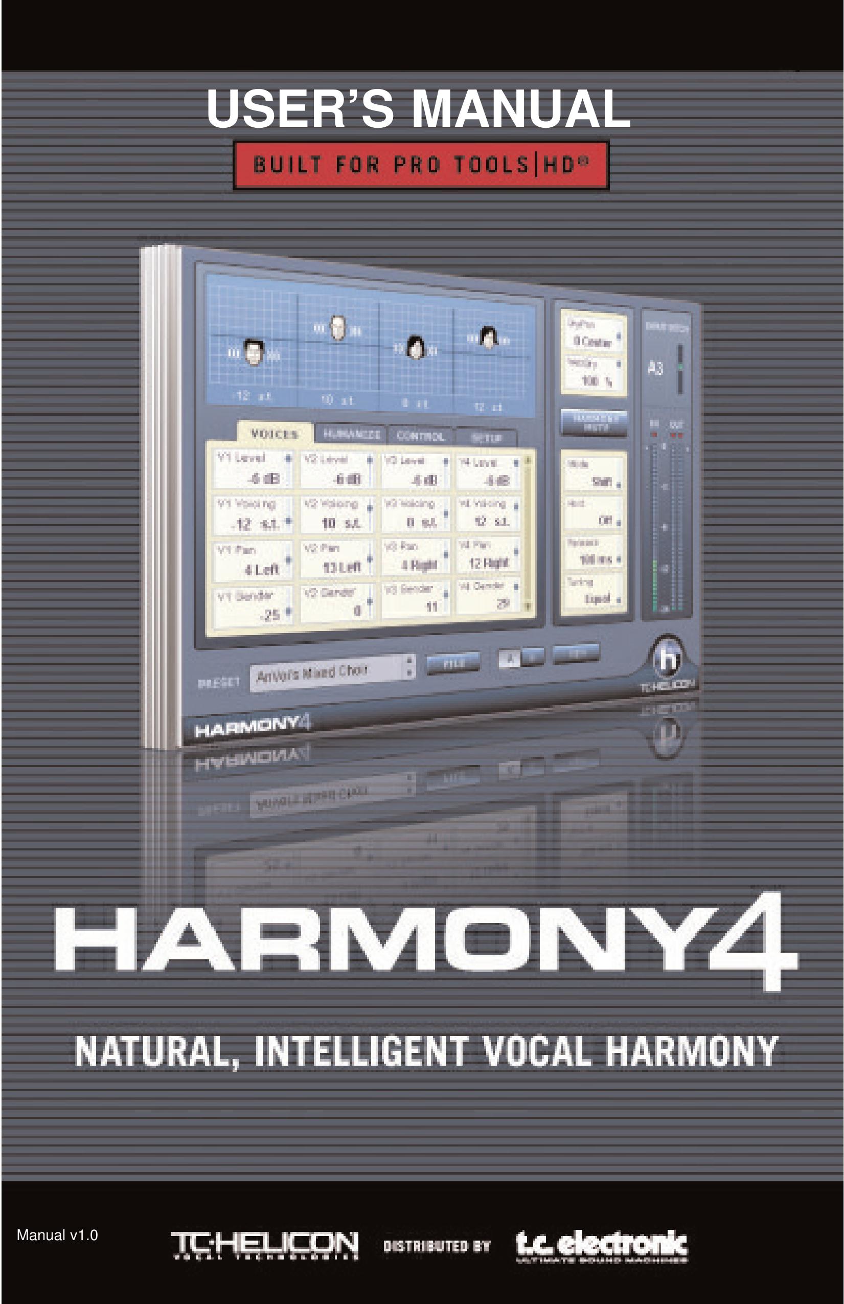 TC electronic SDN BHD Harmony4 Recording Equipment User Manual