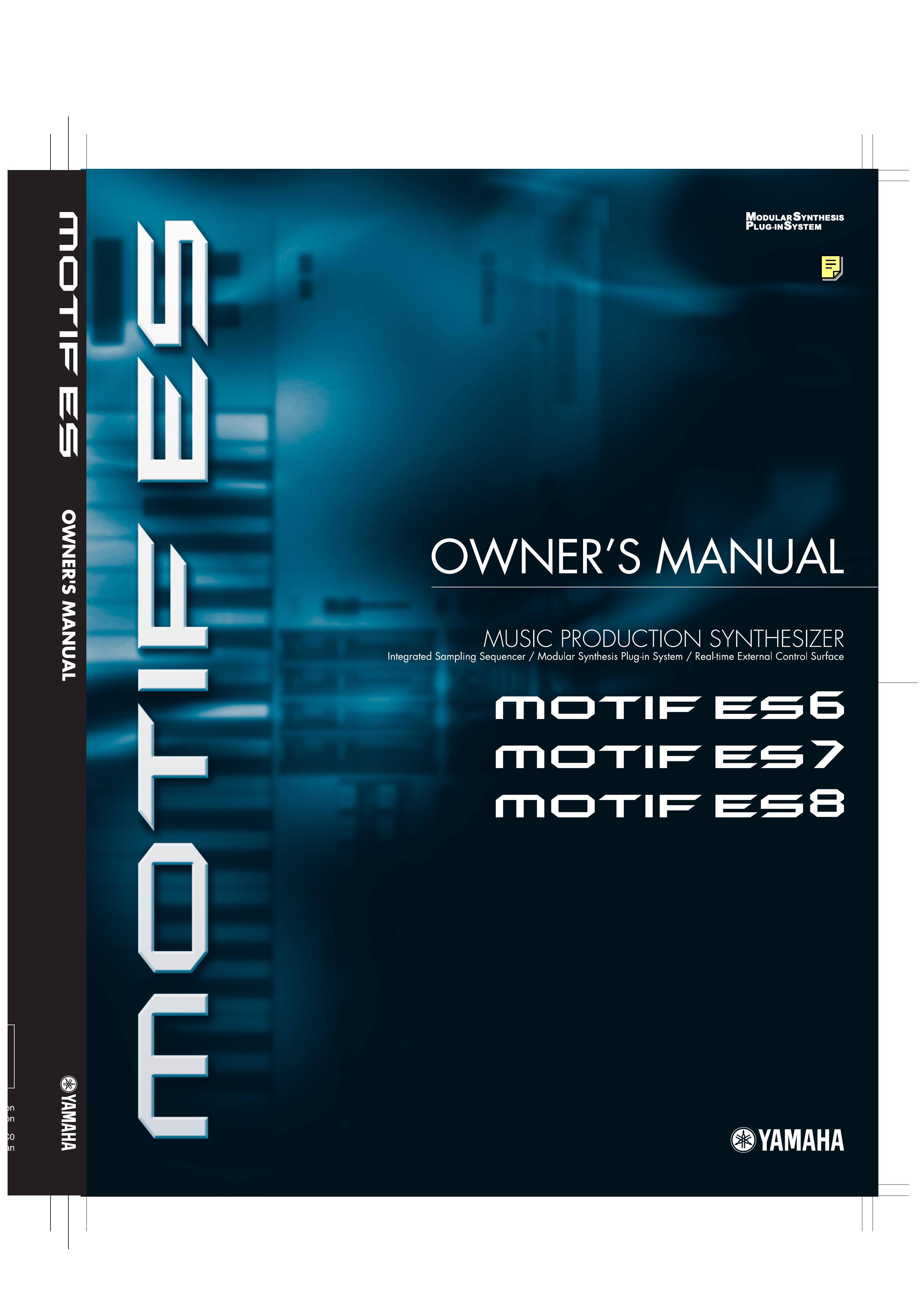 Yamaha MOTIF ES Recording Equipment User Manual