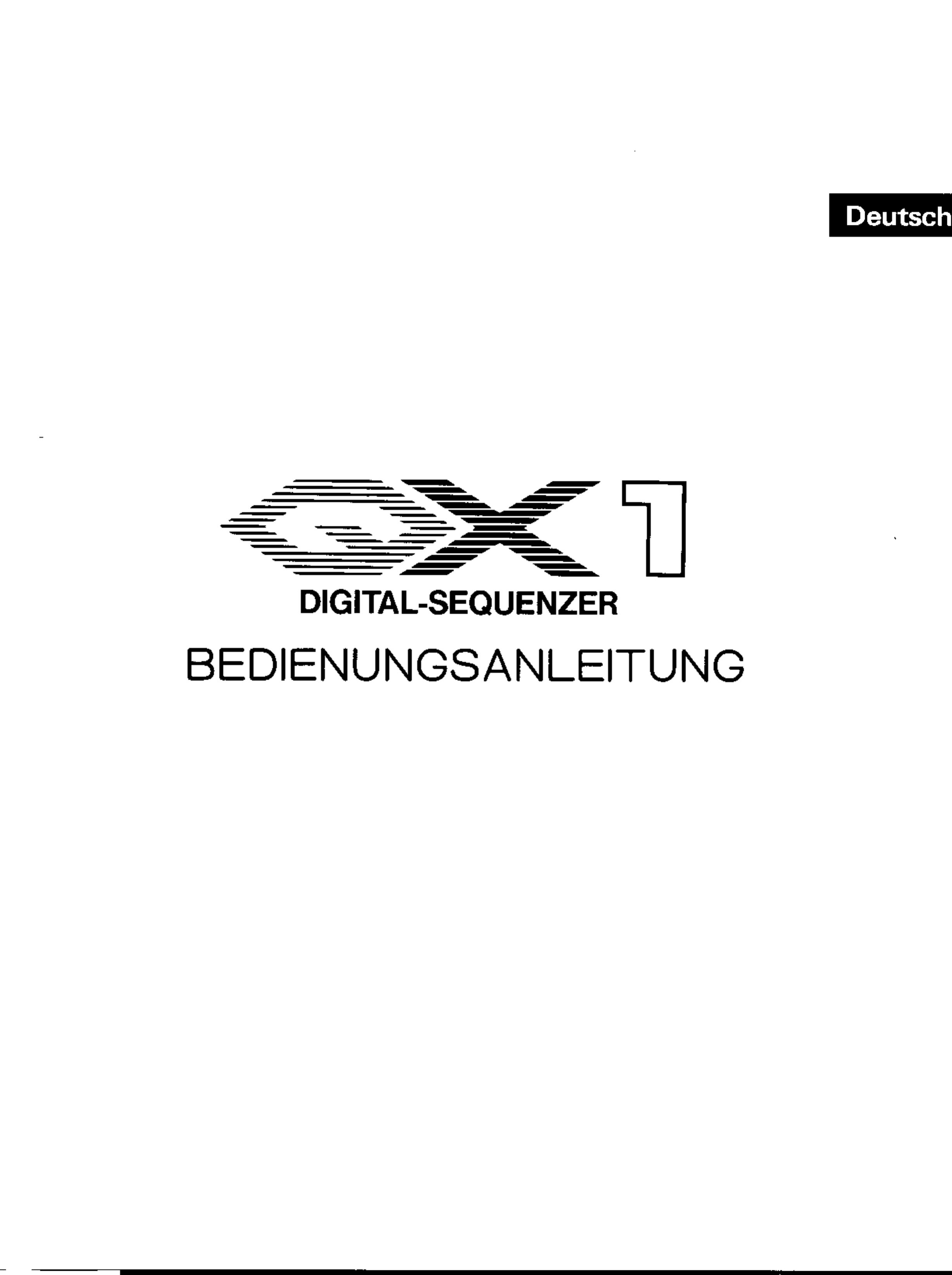 Yamaha QX1 Recording Equipment User Manual