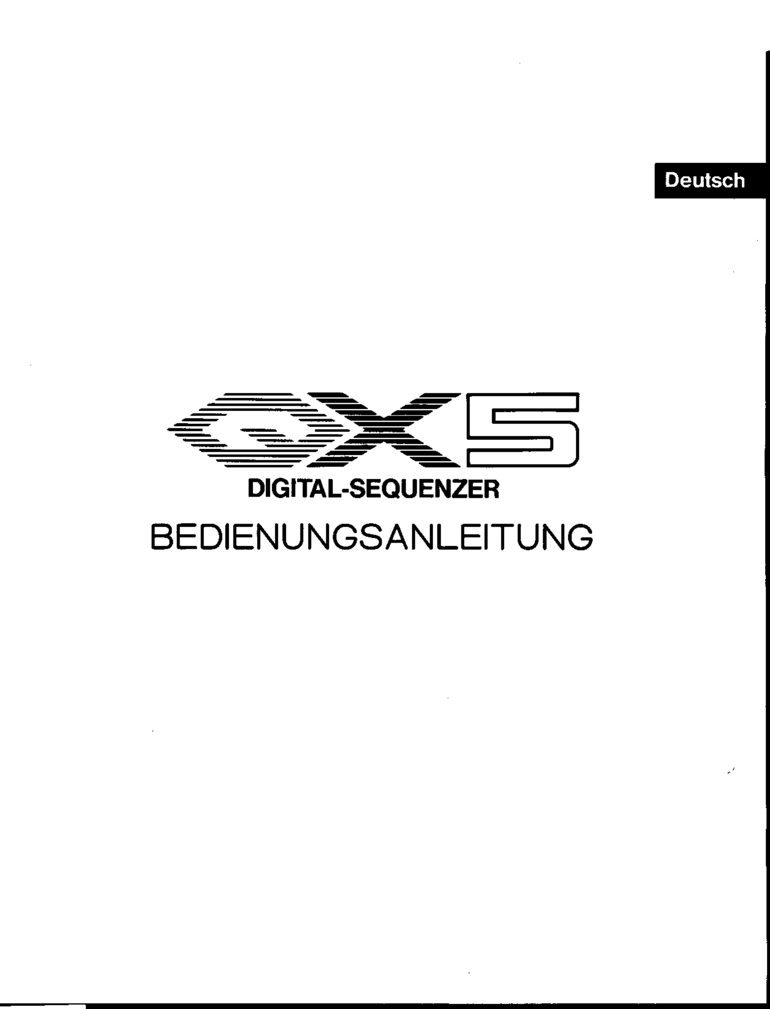 Yamaha QX5 Recording Equipment User Manual