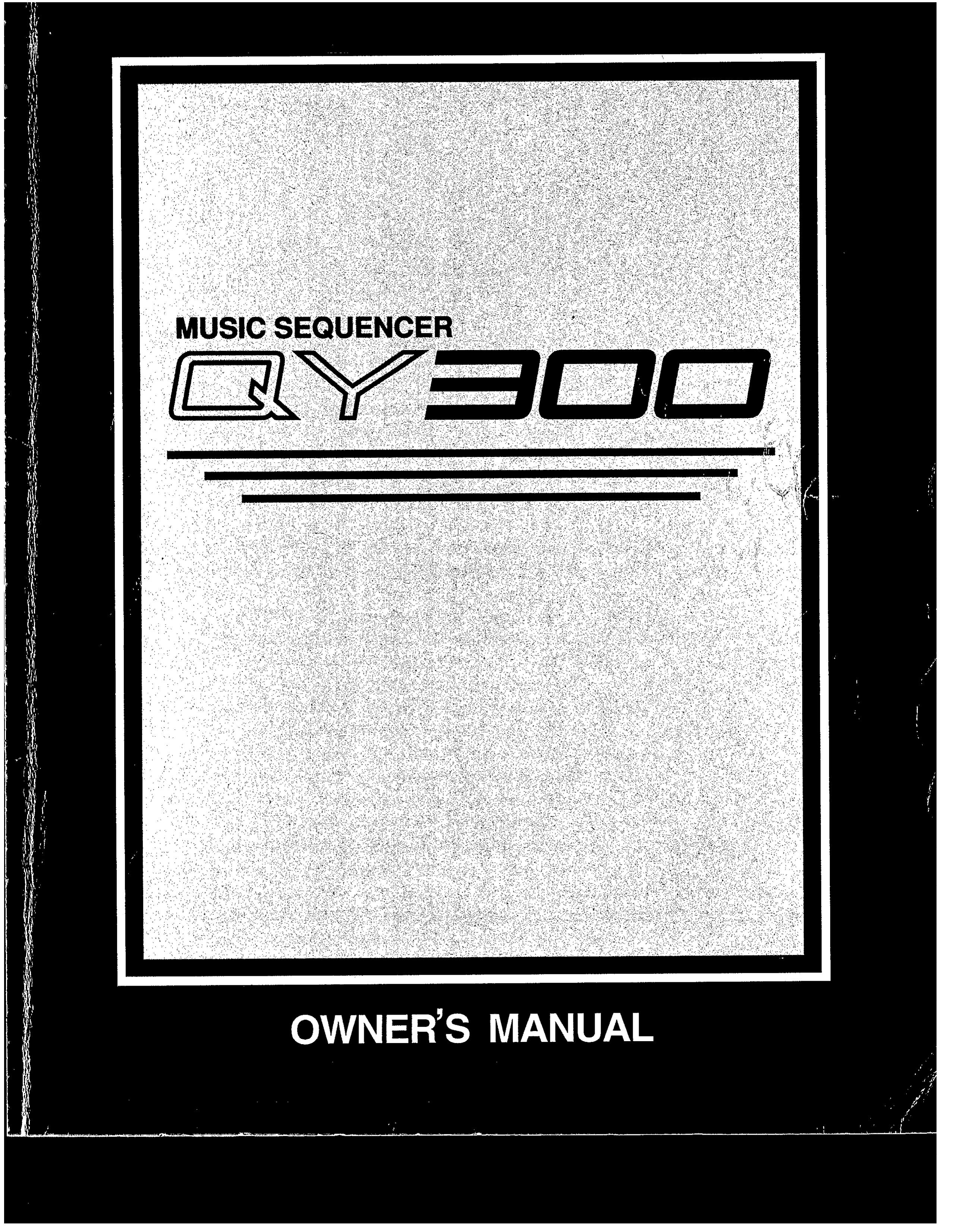 Yamaha QY 300 Recording Equipment User Manual