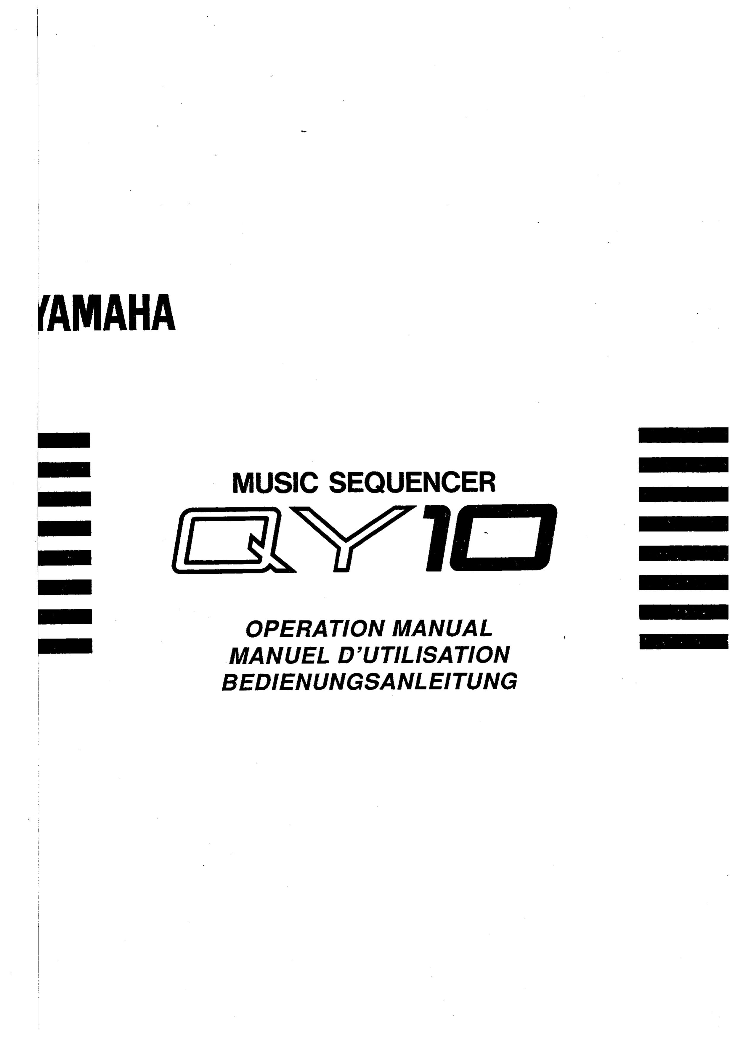 Yamaha QY10 Recording Equipment User Manual