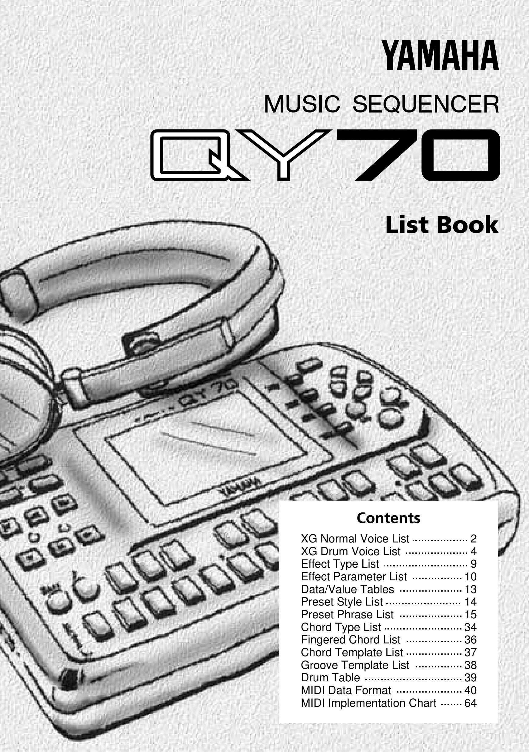 Yamaha QY70 Recording Equipment User Manual