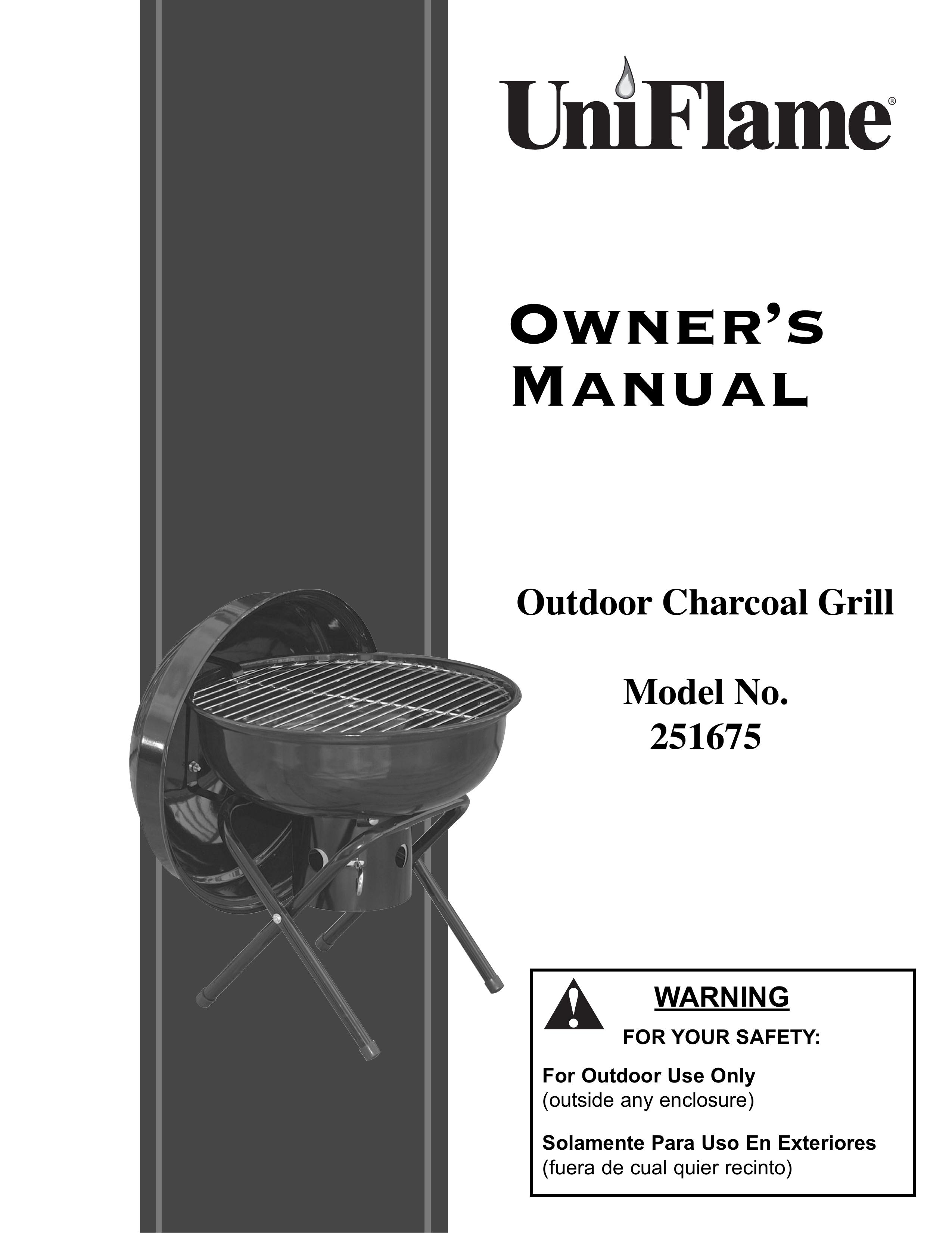 Blue Rhino 251675 Charcoal Grill User Manual