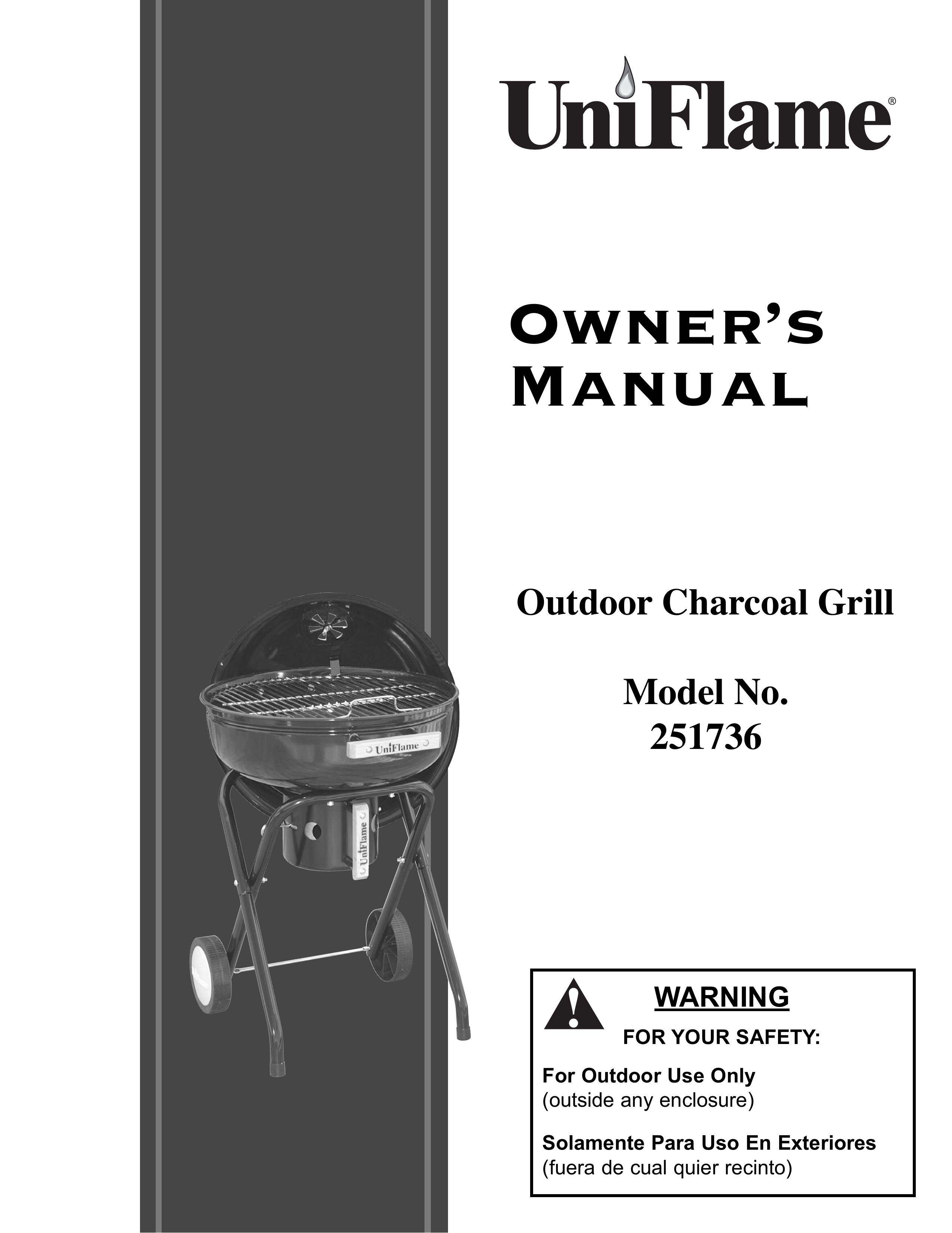 Blue Rhino 251736 Charcoal Grill User Manual
