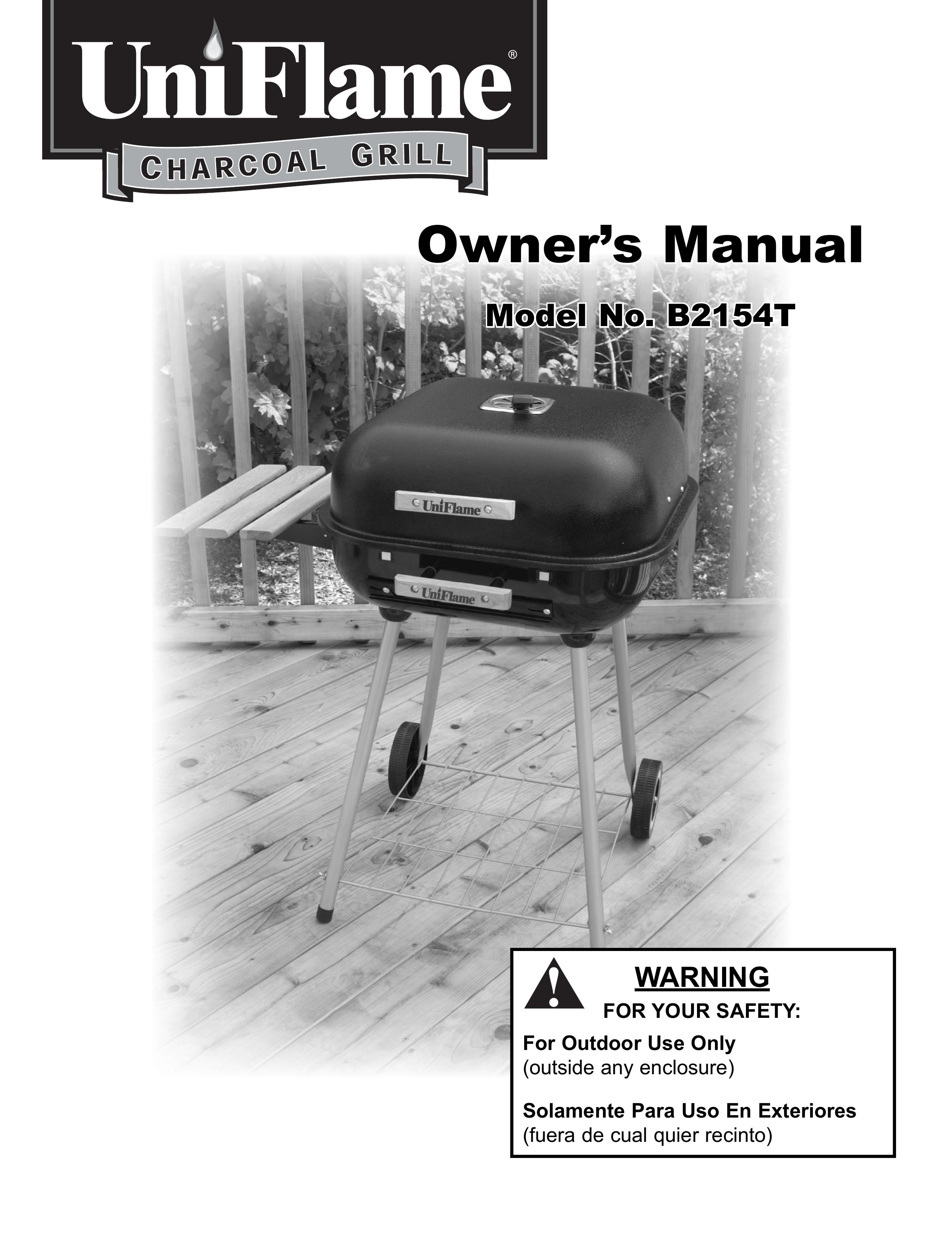 Blue Rhino B2154T Charcoal Grill User Manual