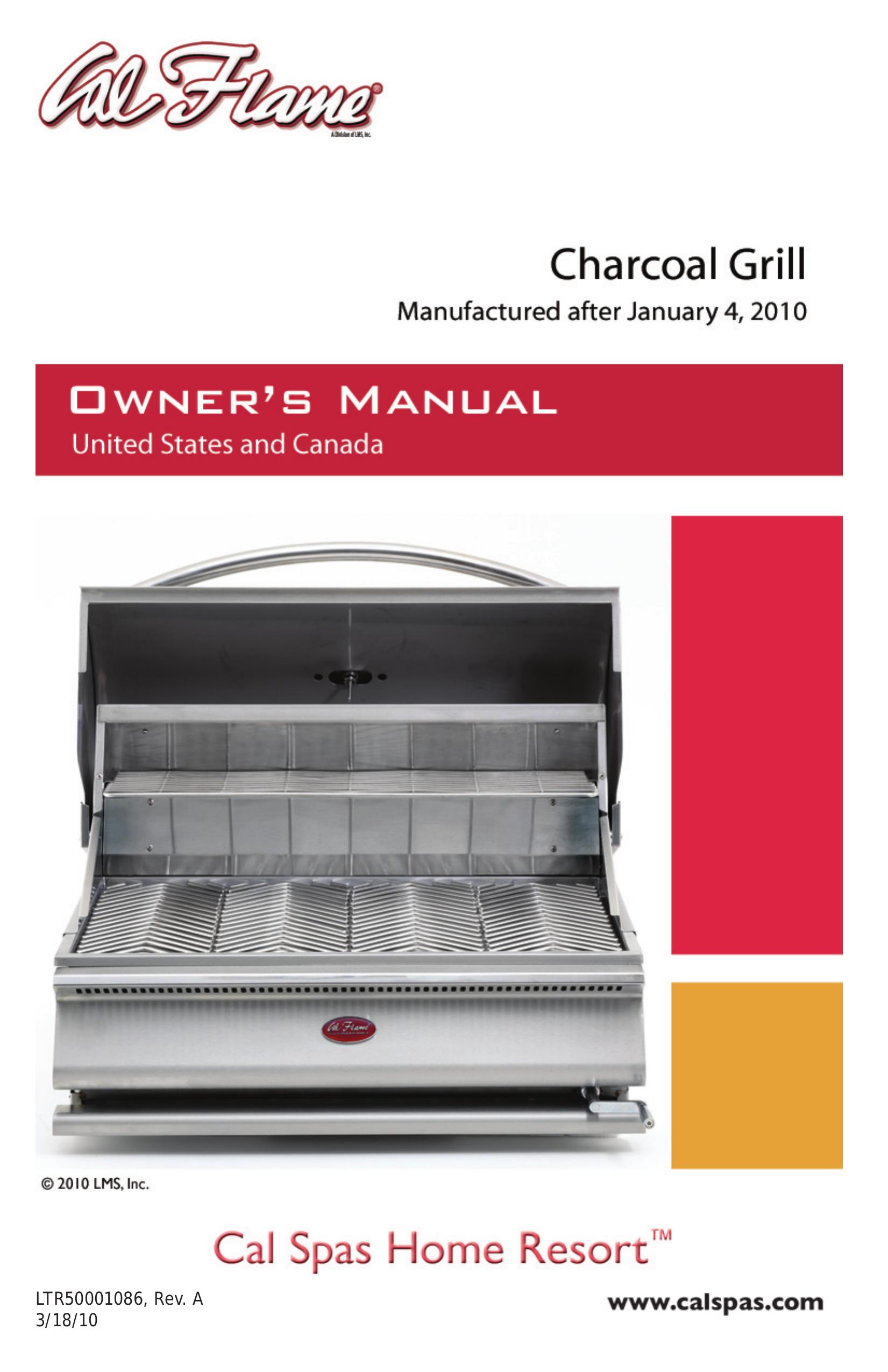 Cal Flame LTR50001086 Charcoal Grill User Manual