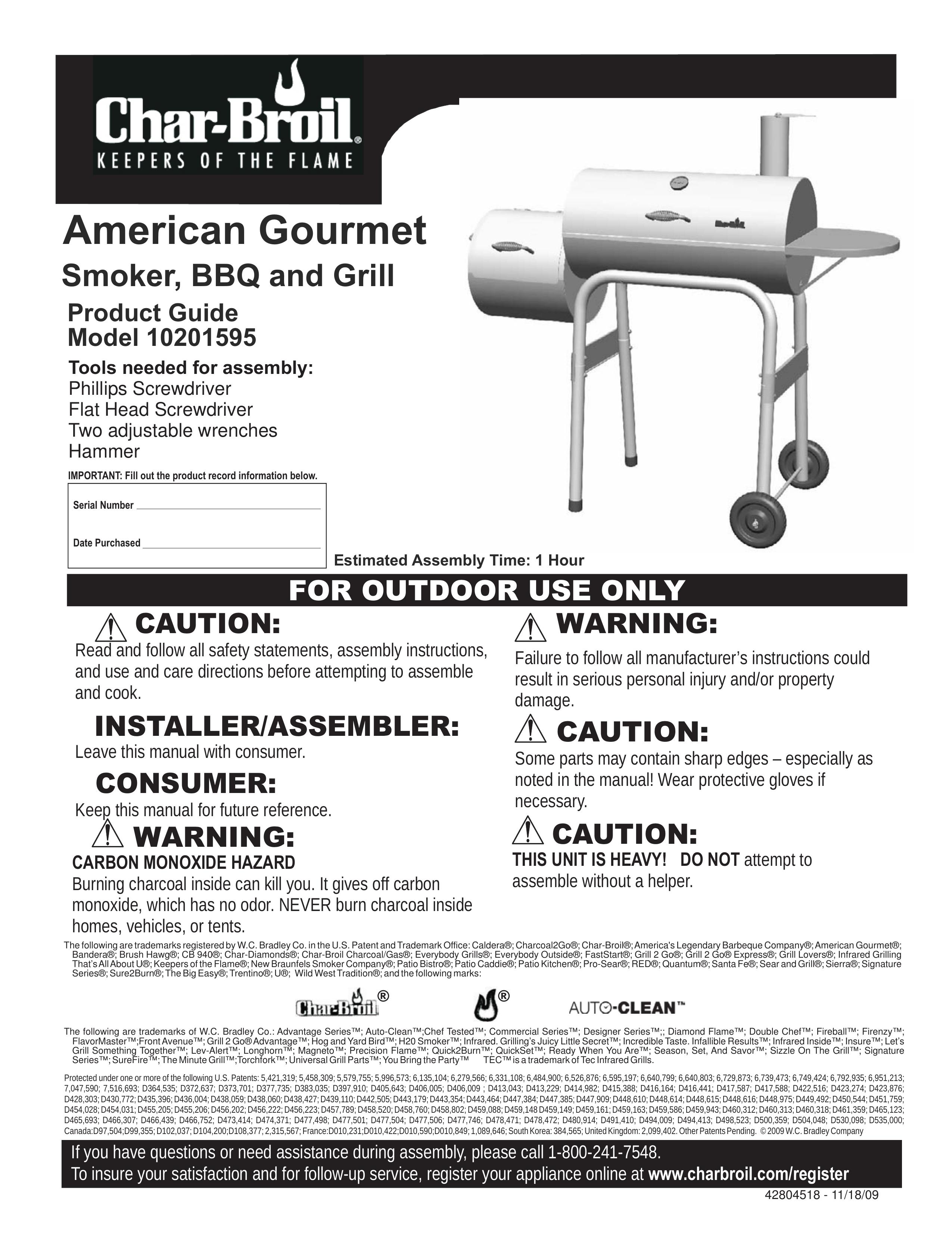Char-Broil 10201595 Charcoal Grill User Manual