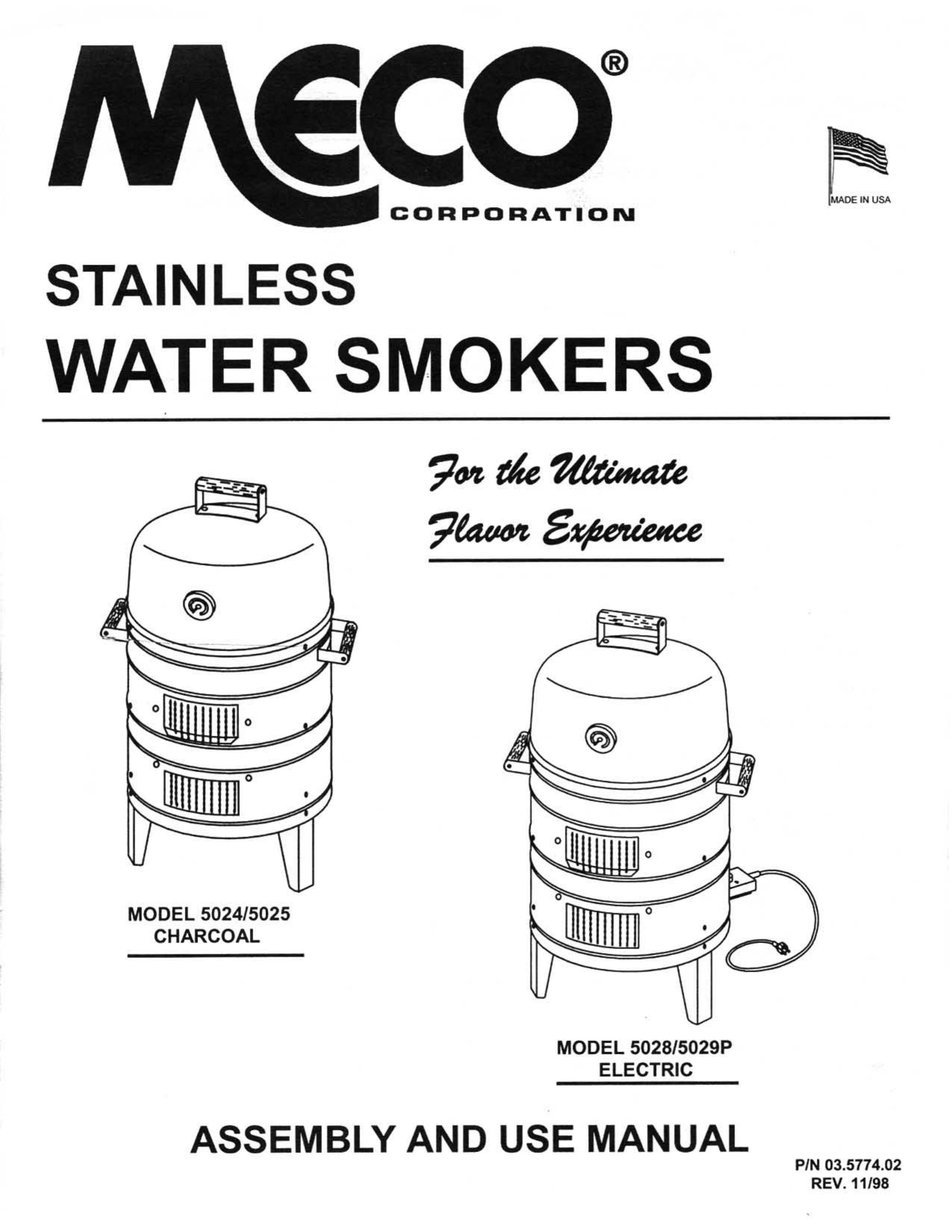 Meco 5025 Charcoal Grill User Manual