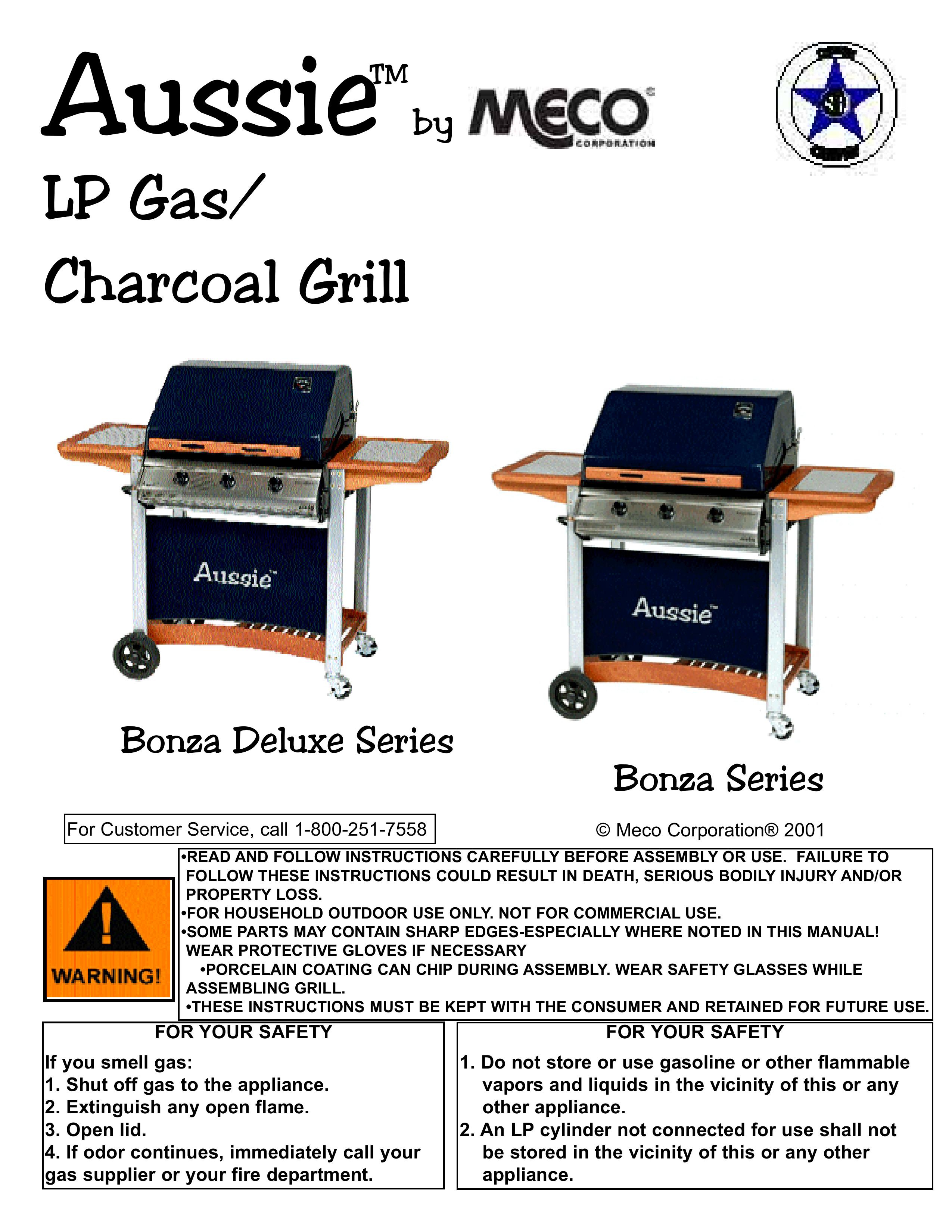Meco Bonza Deluxe Series Charcoal Grill User Manual