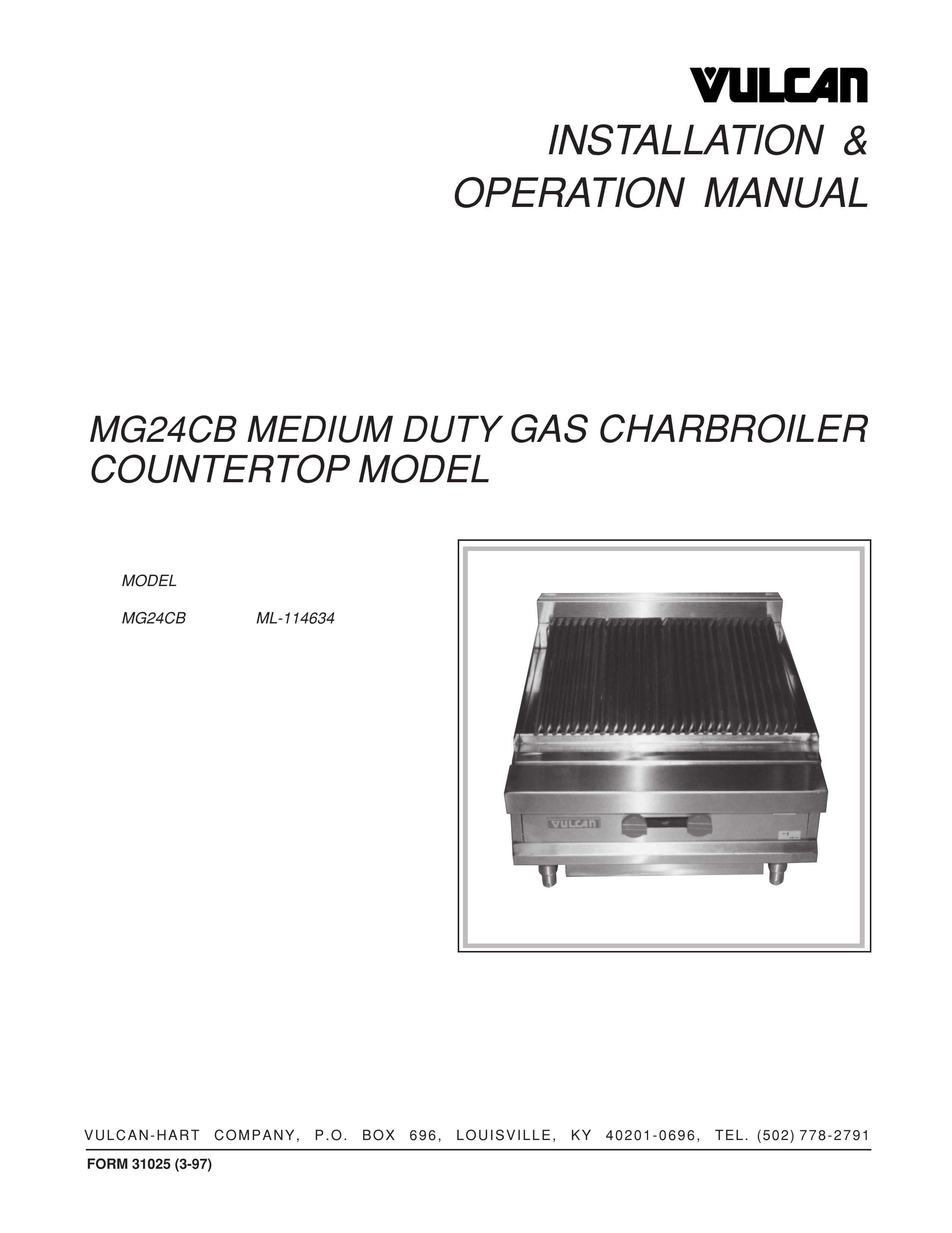 Vulcan-Hart MG24CB Charcoal Grill User Manual