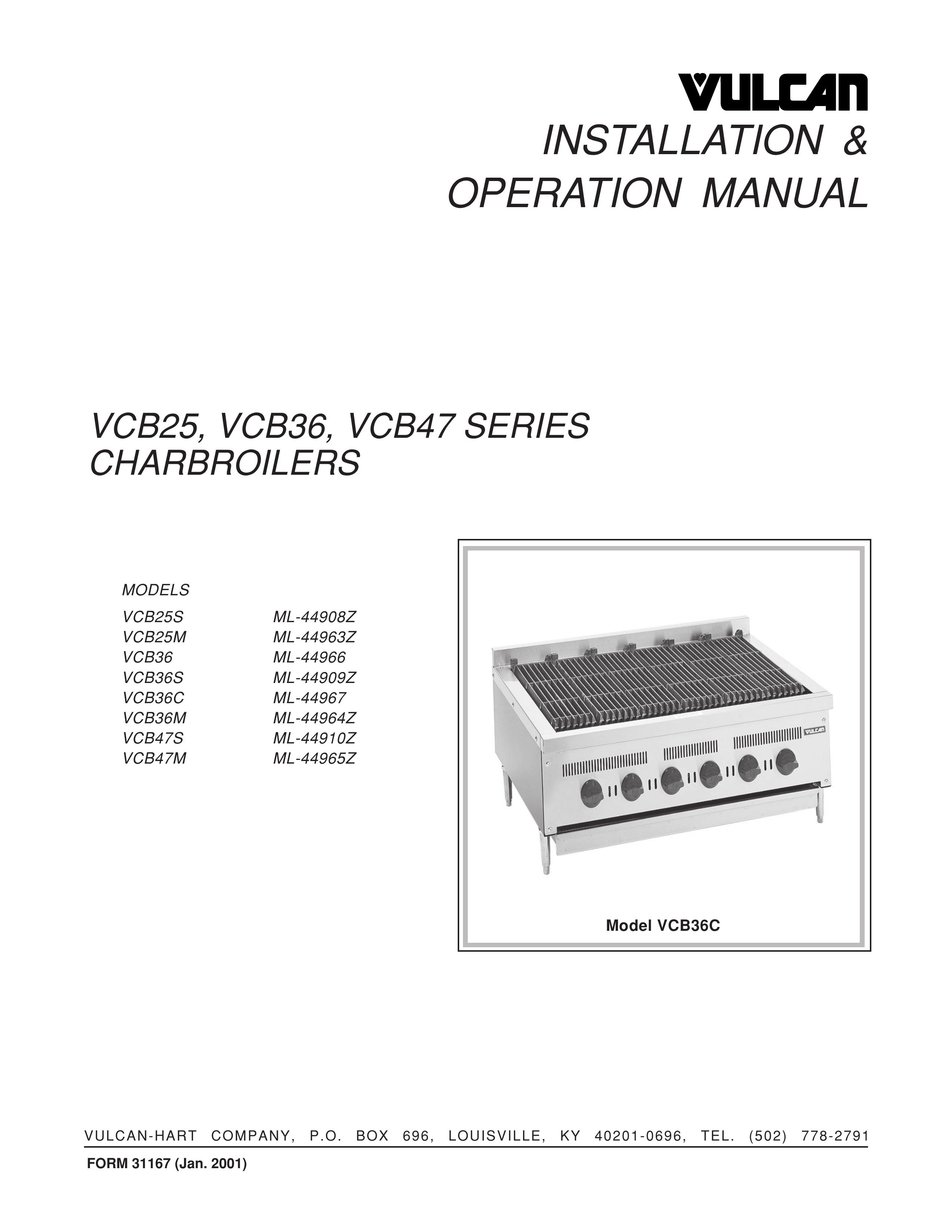 Vulcan-Hart VCB36S ML-44909Z Charcoal Grill User Manual