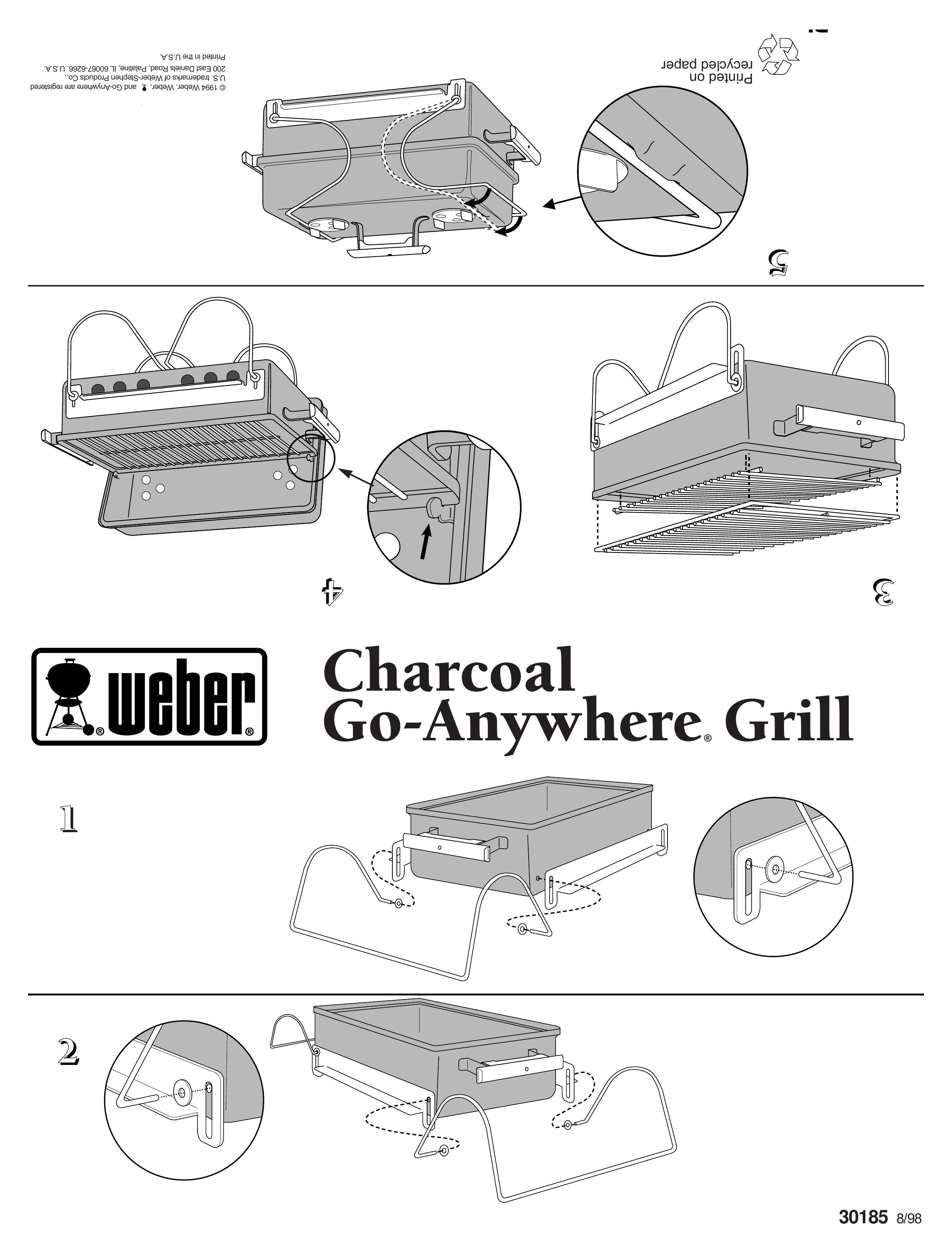 Weber 30185 Charcoal Grill User Manual