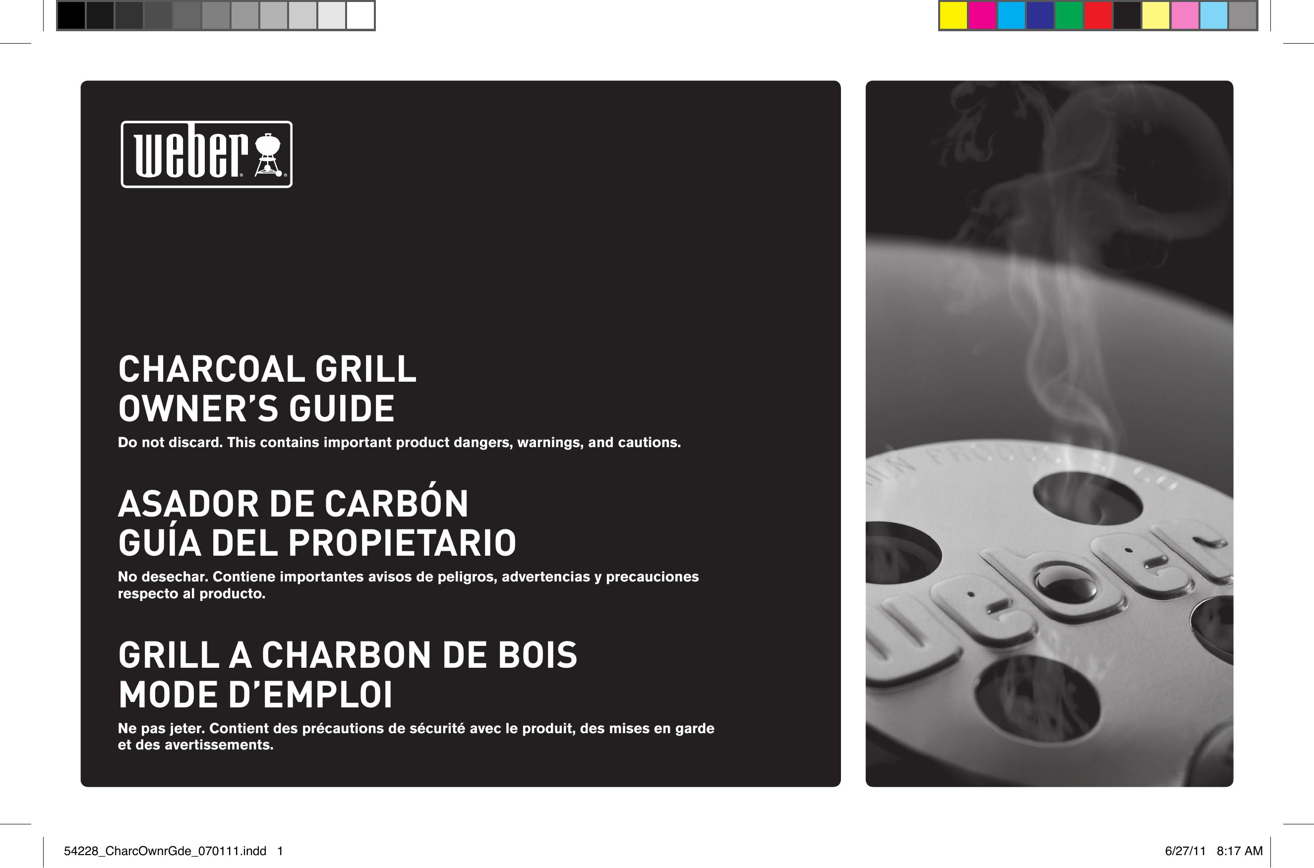 Weber ONE TOUCH GOLD Charcoal Grill User Manual