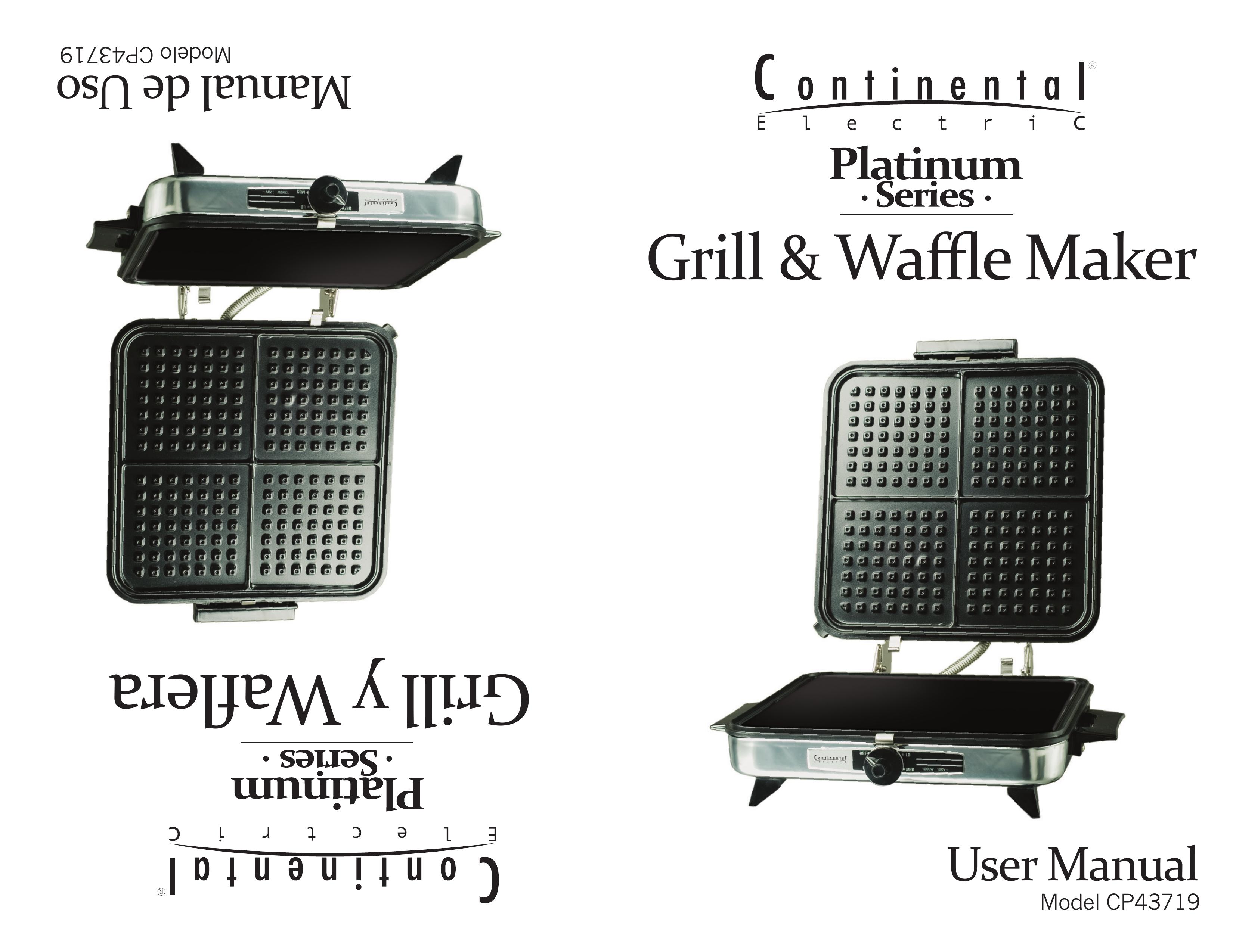 Continental Electric CP43719 Electric Grill User Manual
