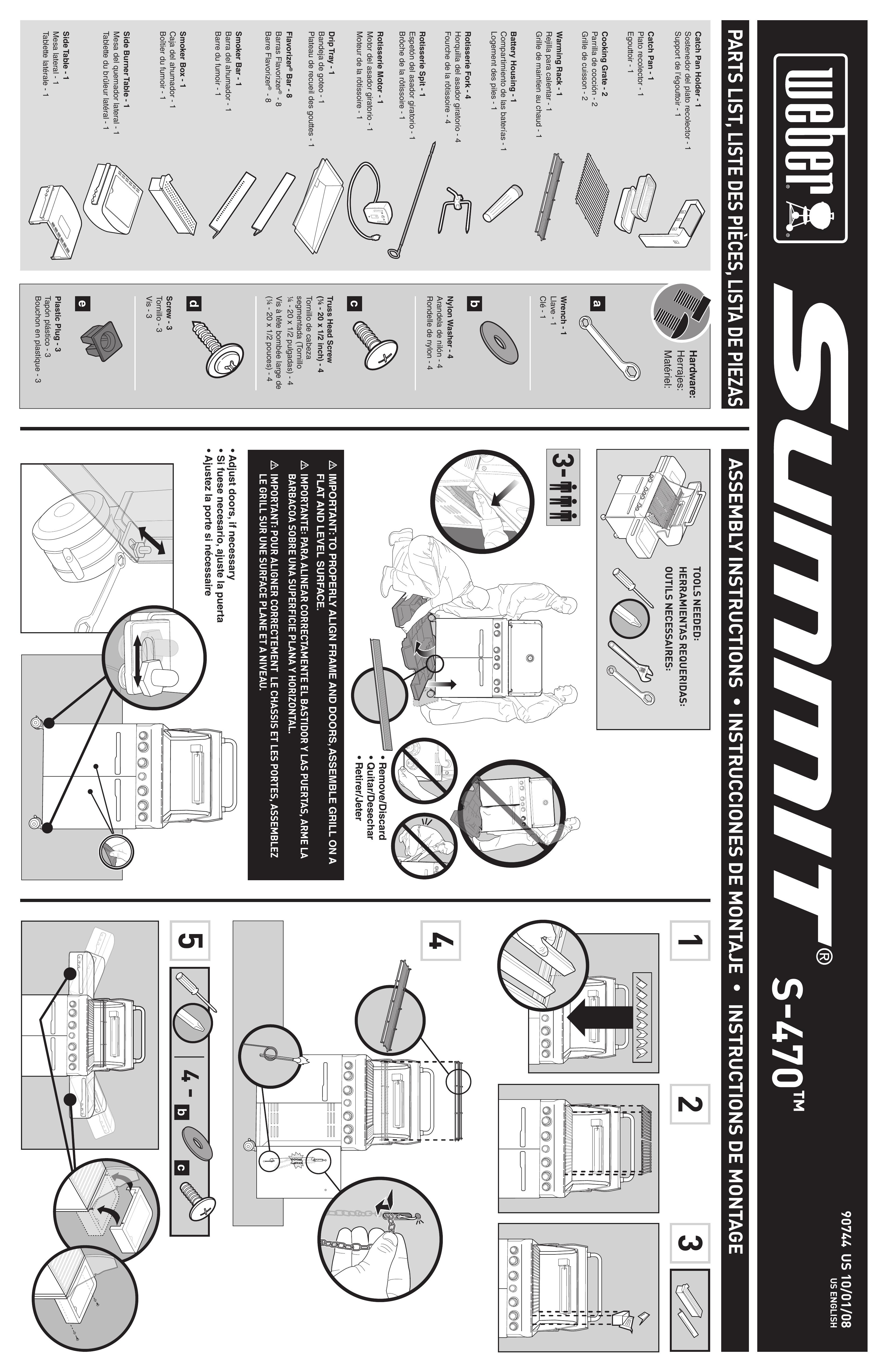 Summit S-470 Electric Grill User Manual