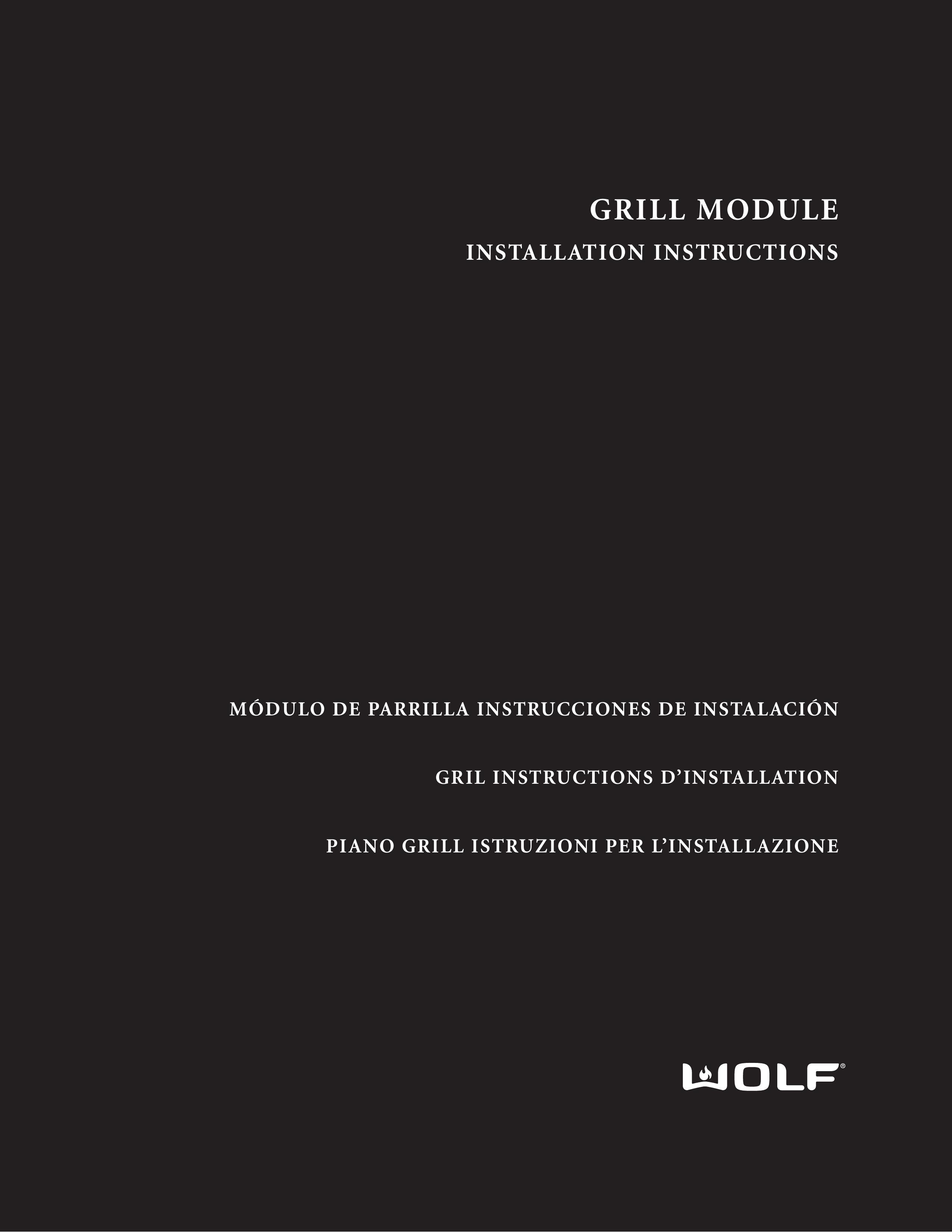 Wolf Appliance Company ICBIG15/S Electric Grill User Manual