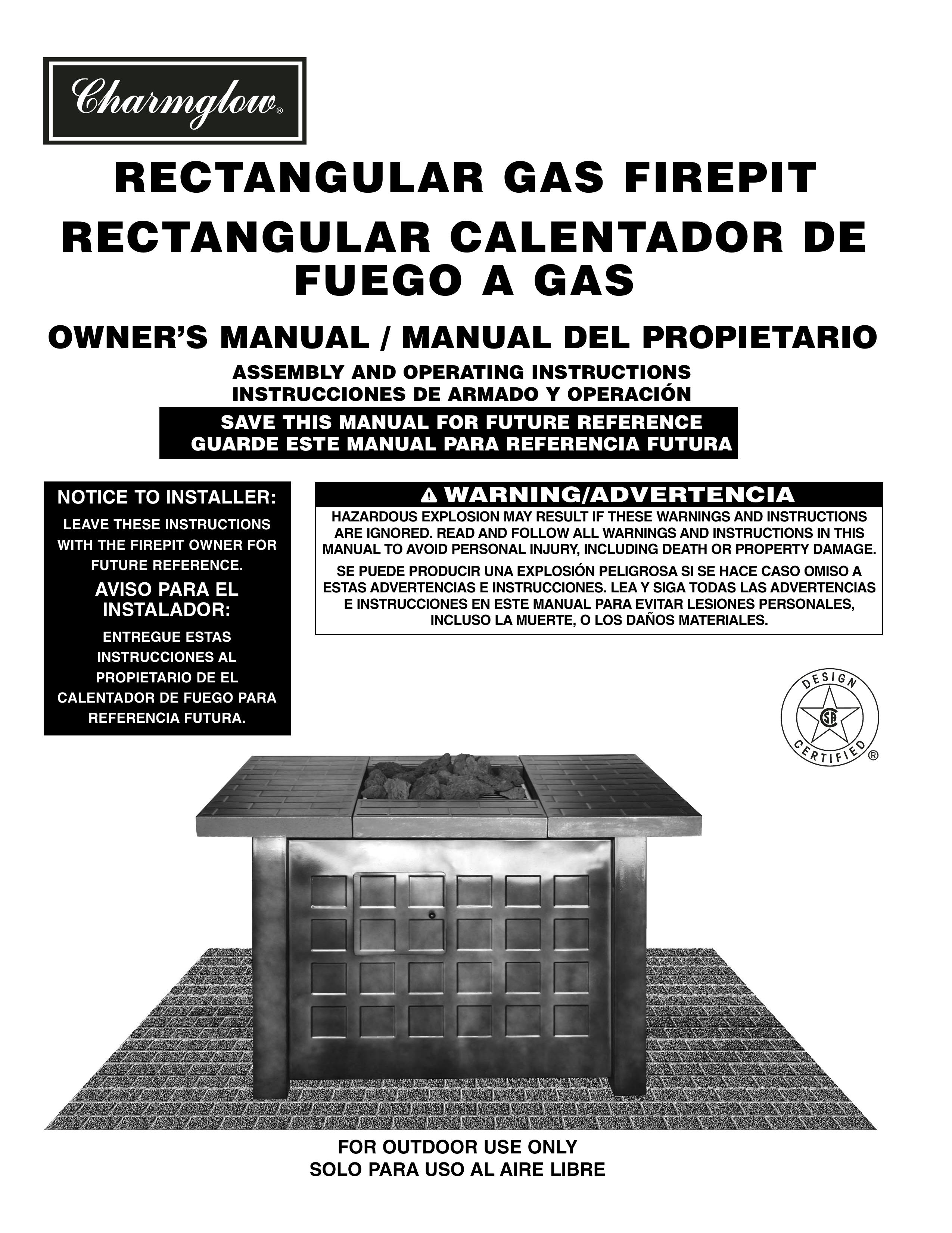 Brinkmann Gas FirePit Fire Pit User Manual