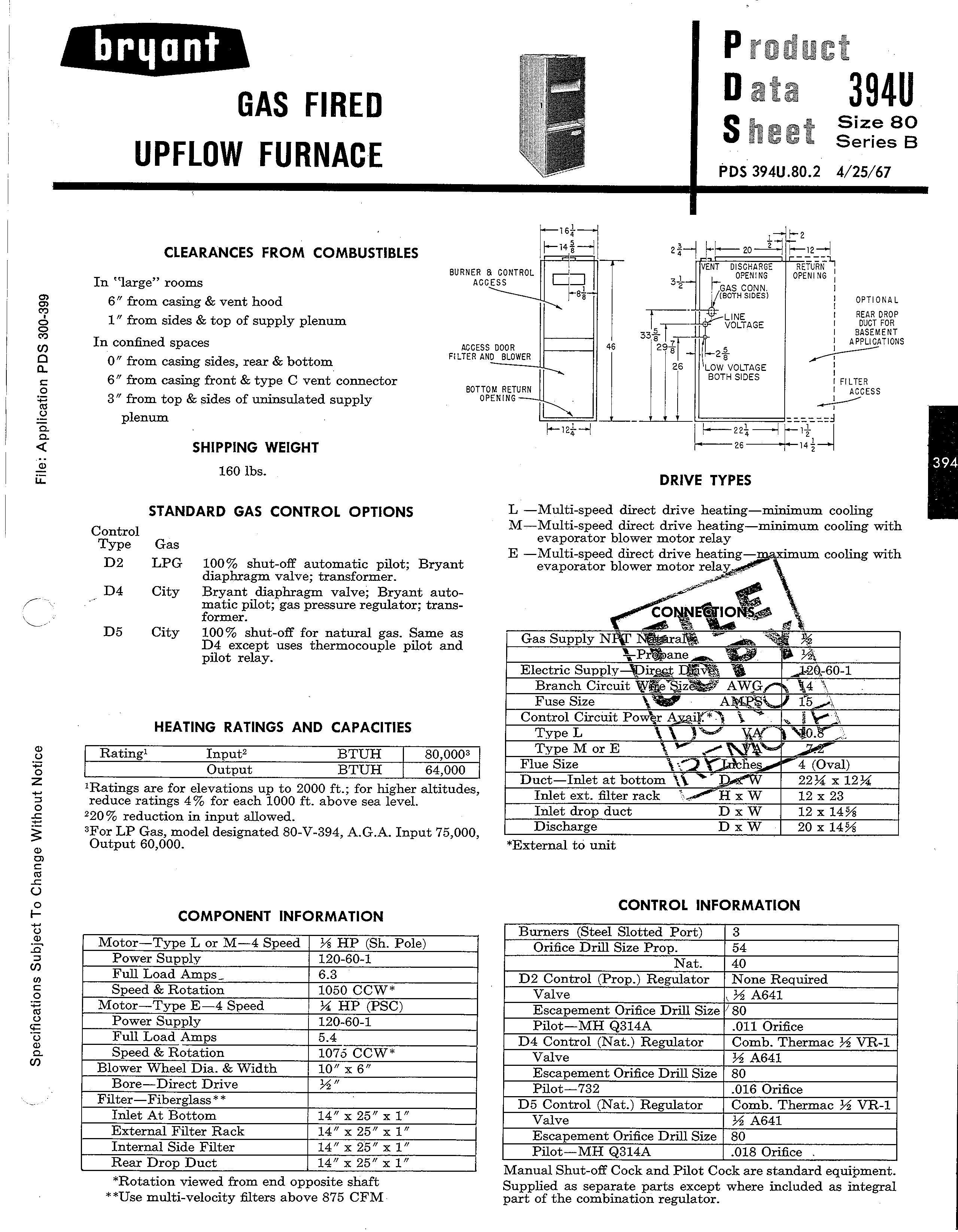 Bryant 394U Fire Pit User Manual
