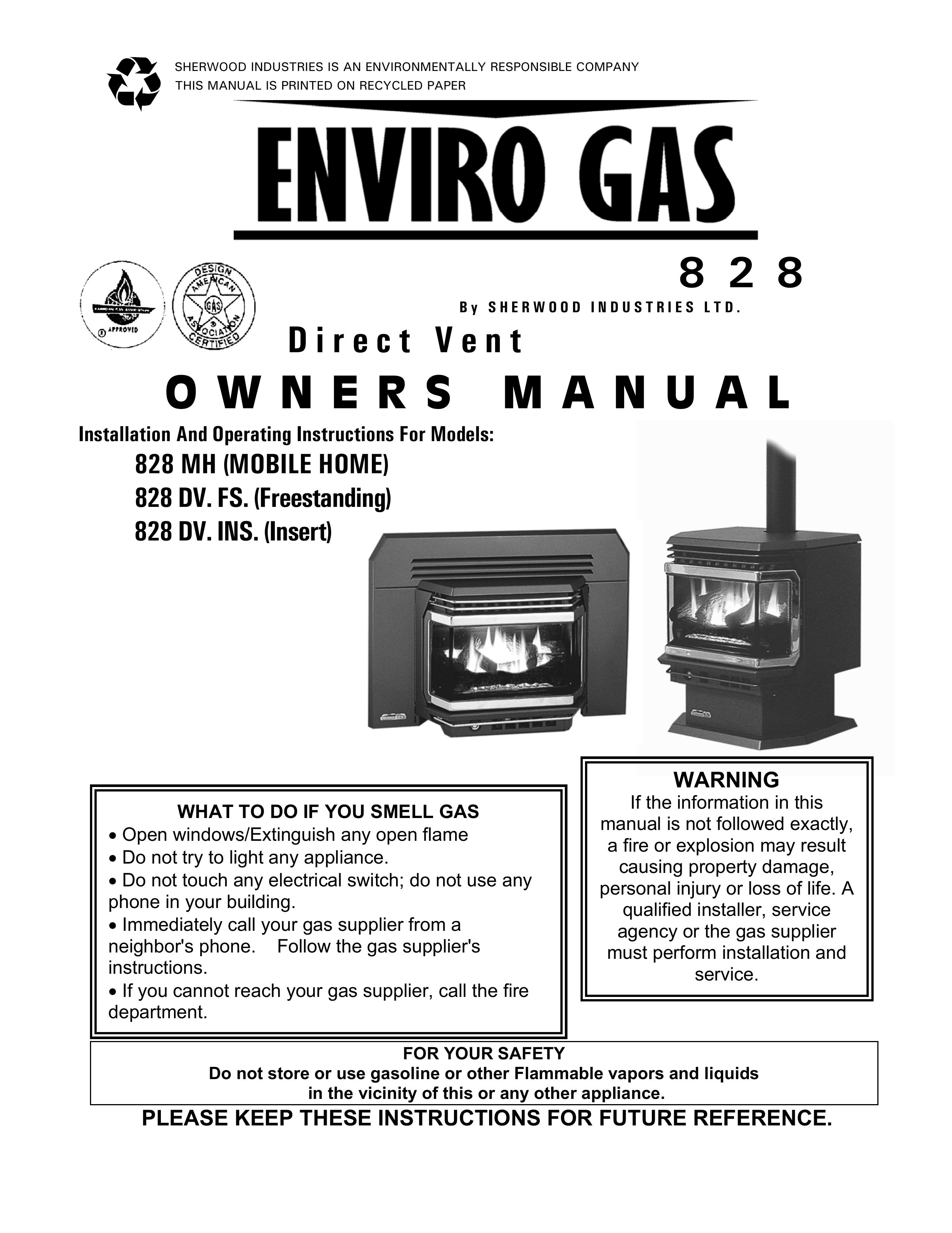 Enviro 828 DV.FS. Fire Pit User Manual