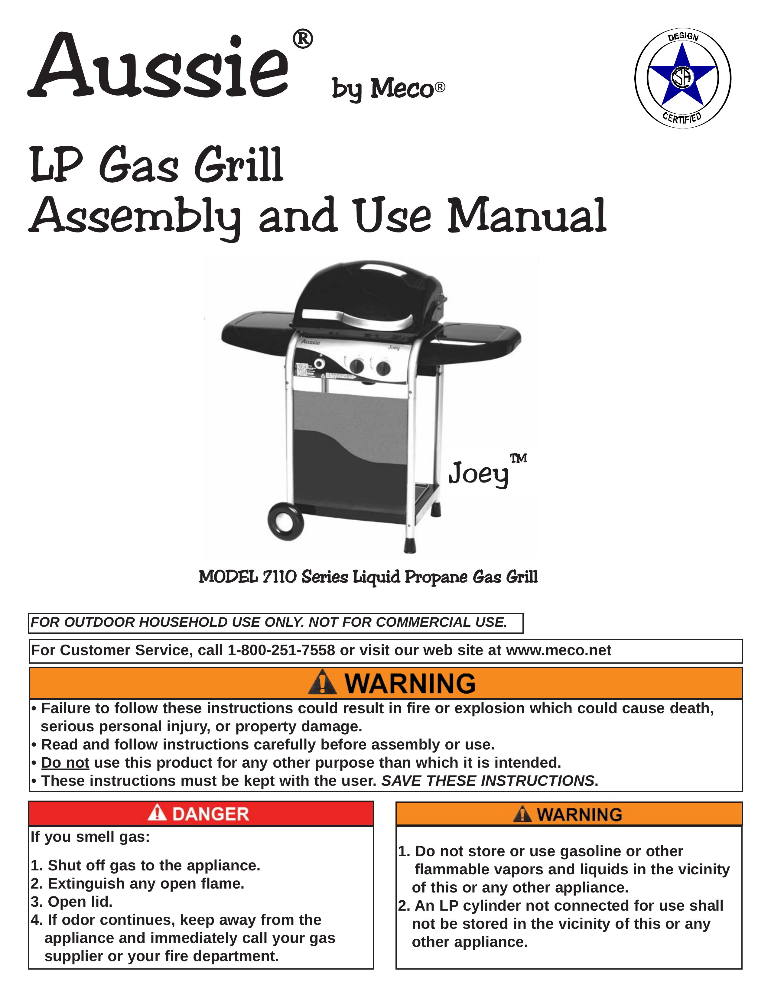 Aussie 7110 Gas Grill User Manual