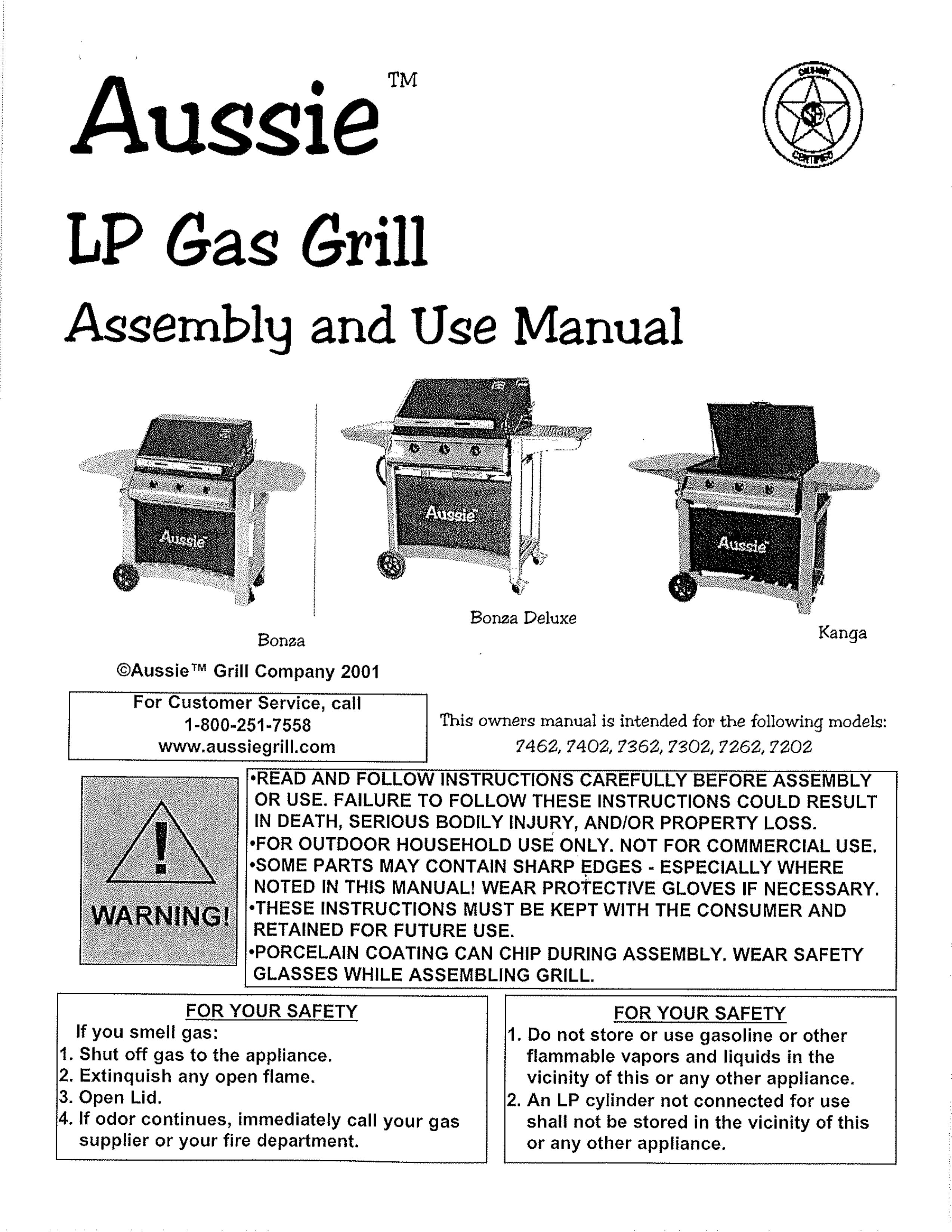 Aussie 7462 Gas Grill User Manual