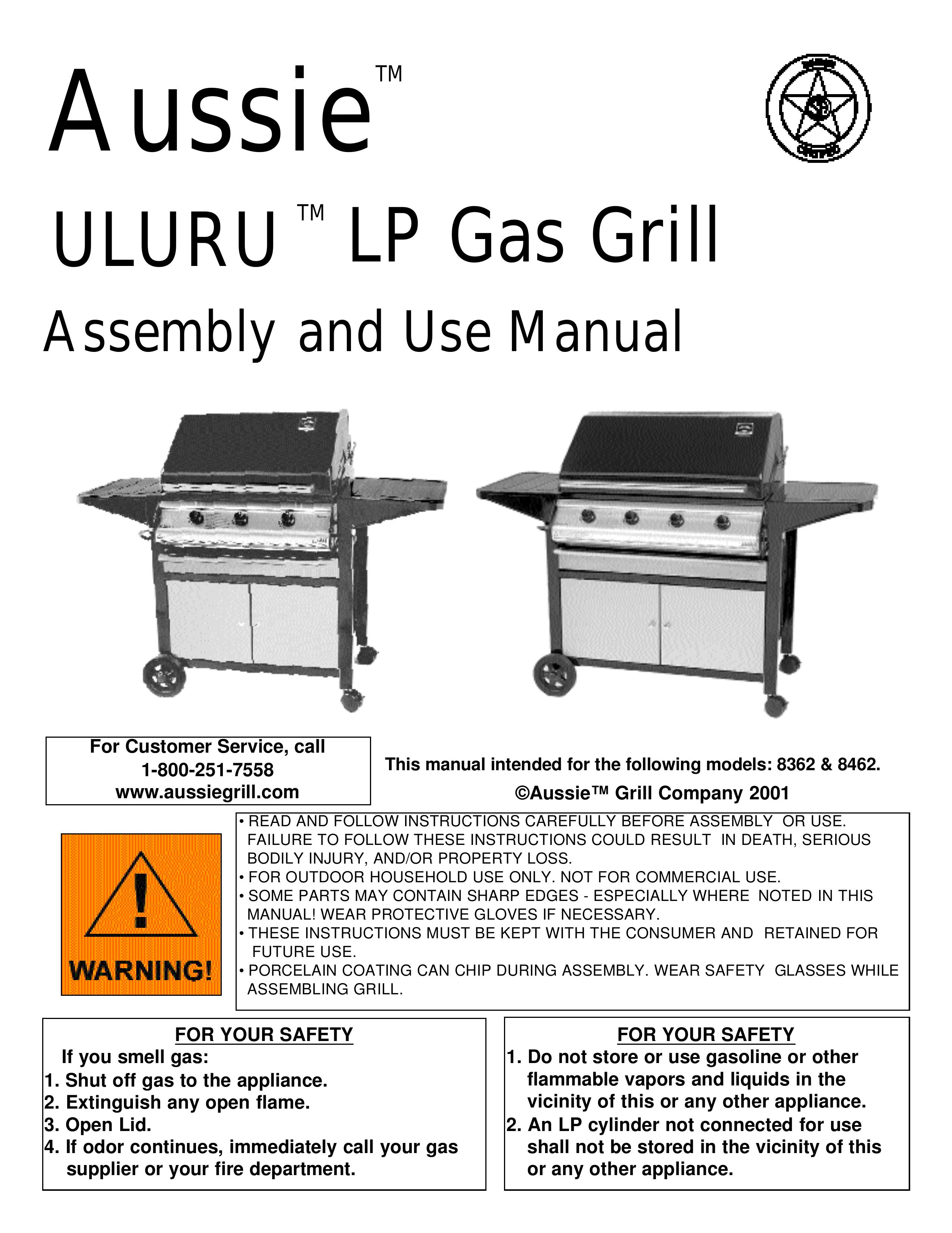 Aussie 8362 Gas Grill User Manual