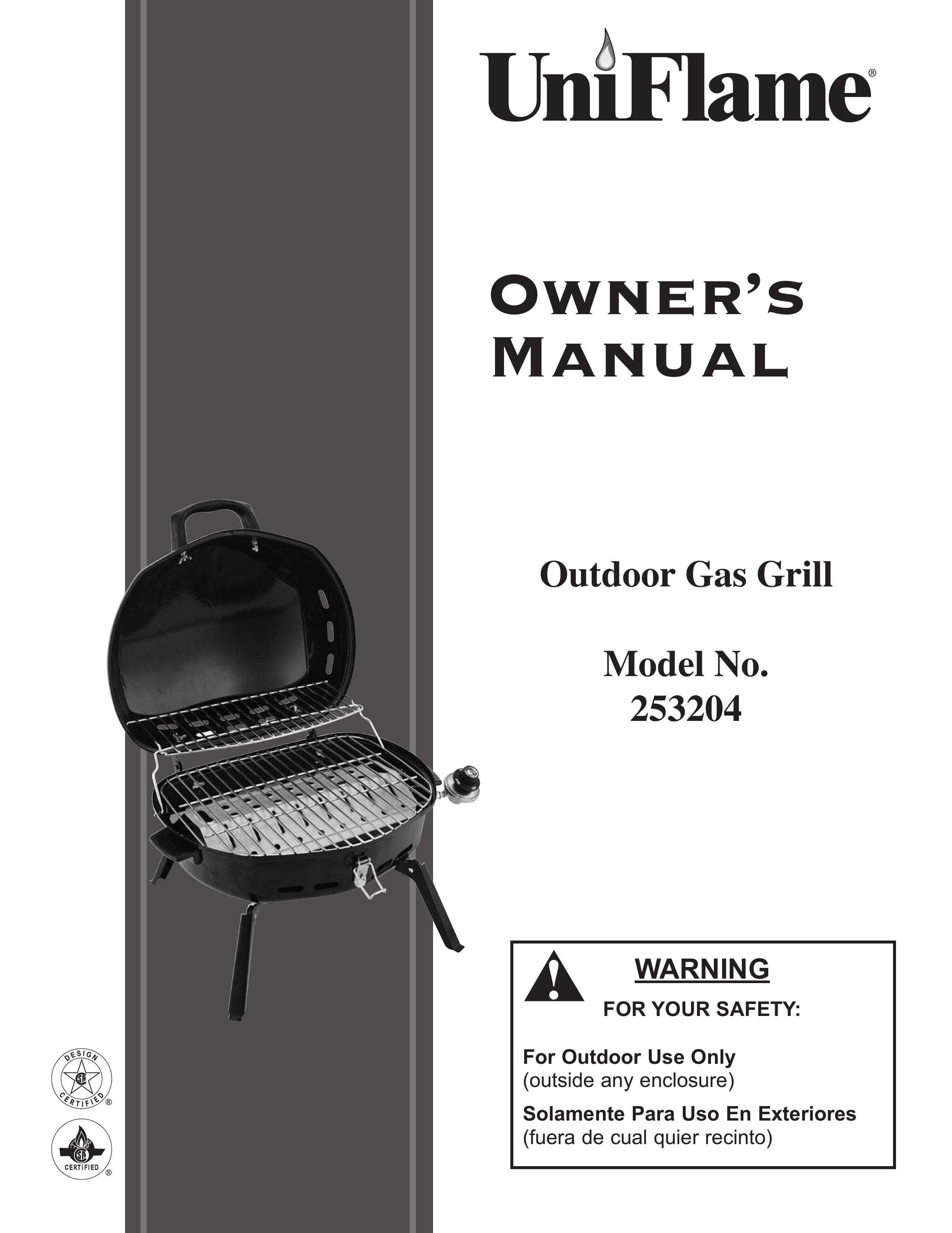 Blue Rhino 253204 Gas Grill User Manual