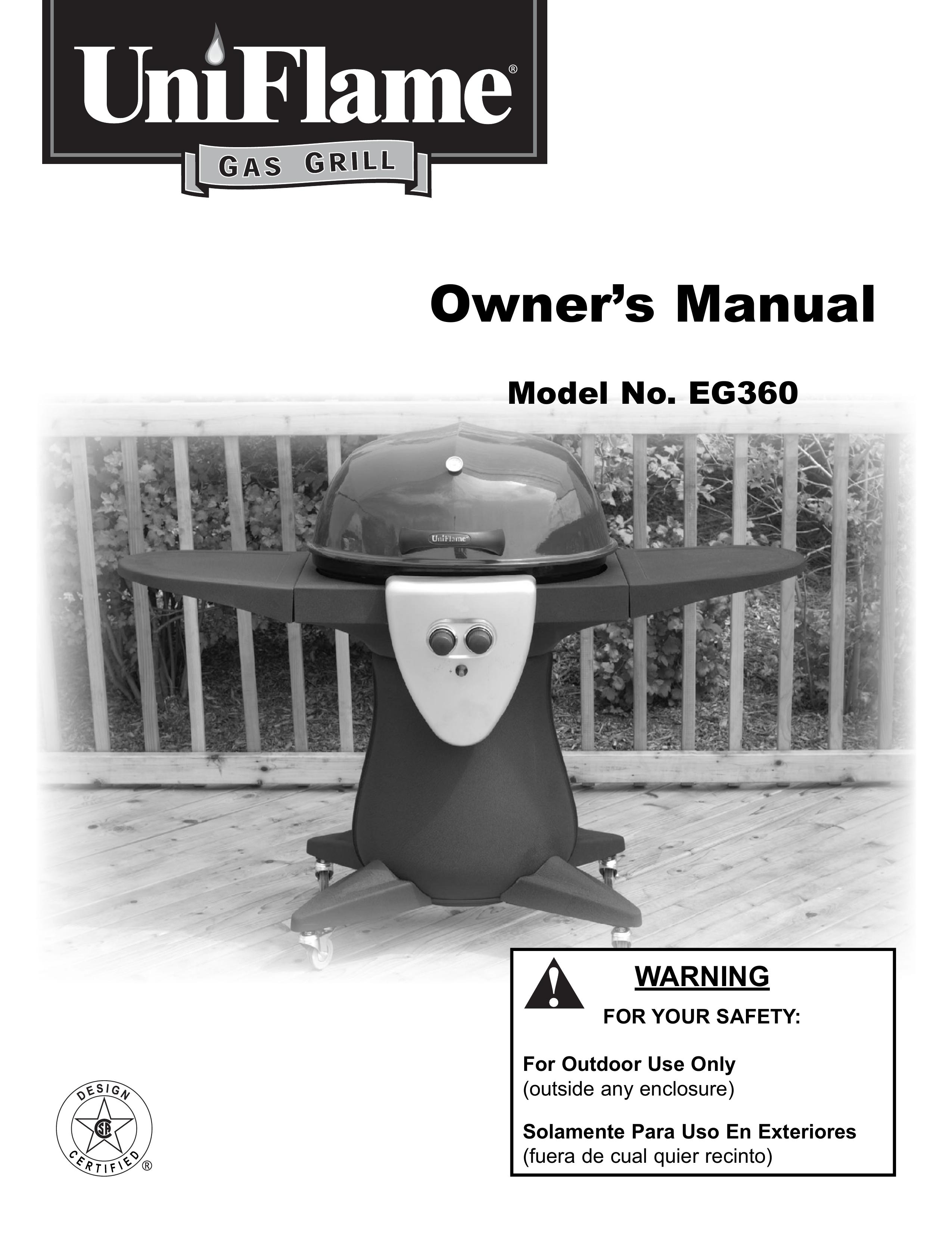 Blue Rhino EG360 Gas Grill User Manual