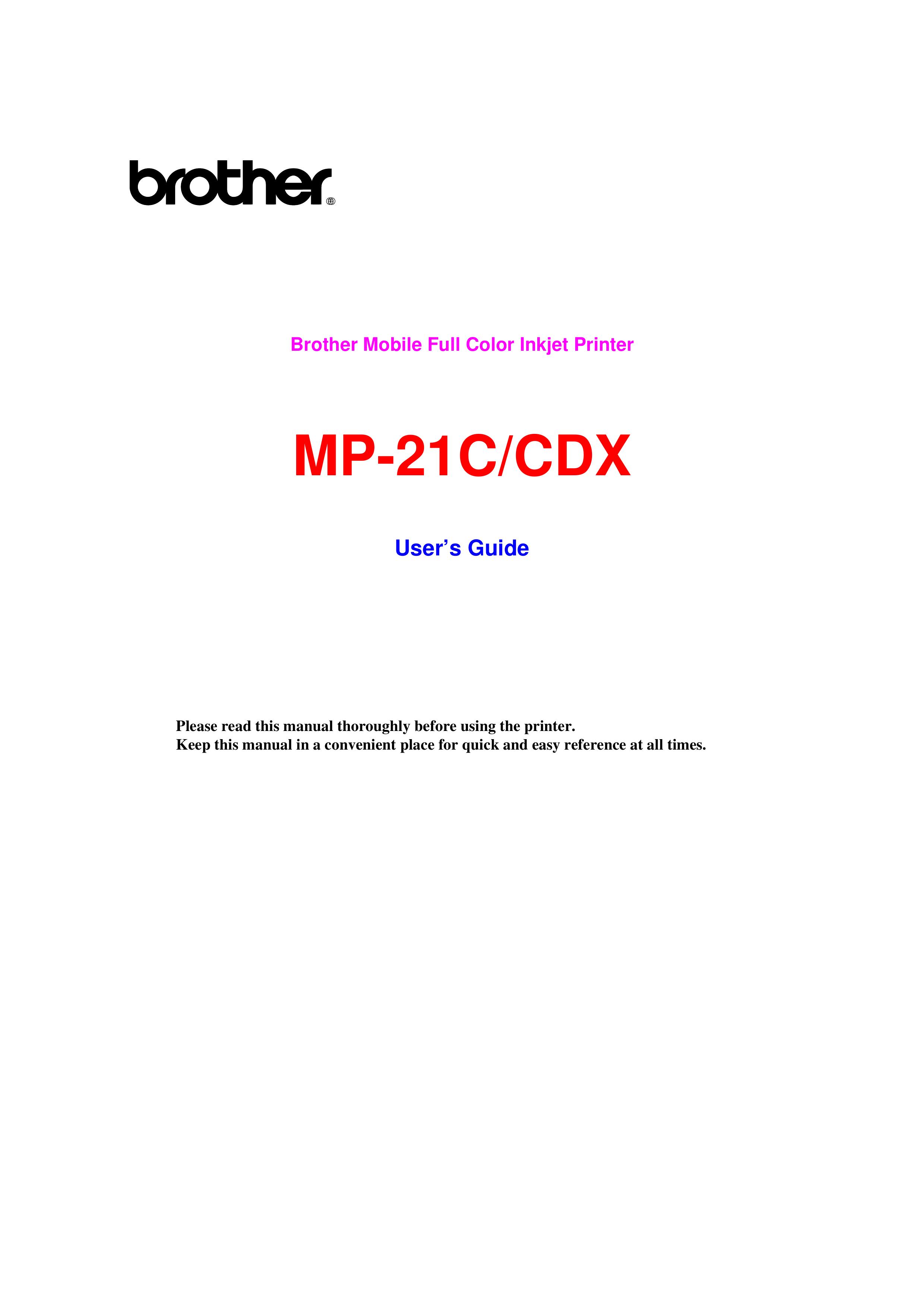 Brother mp-21c/cdx Gas Grill User Manual