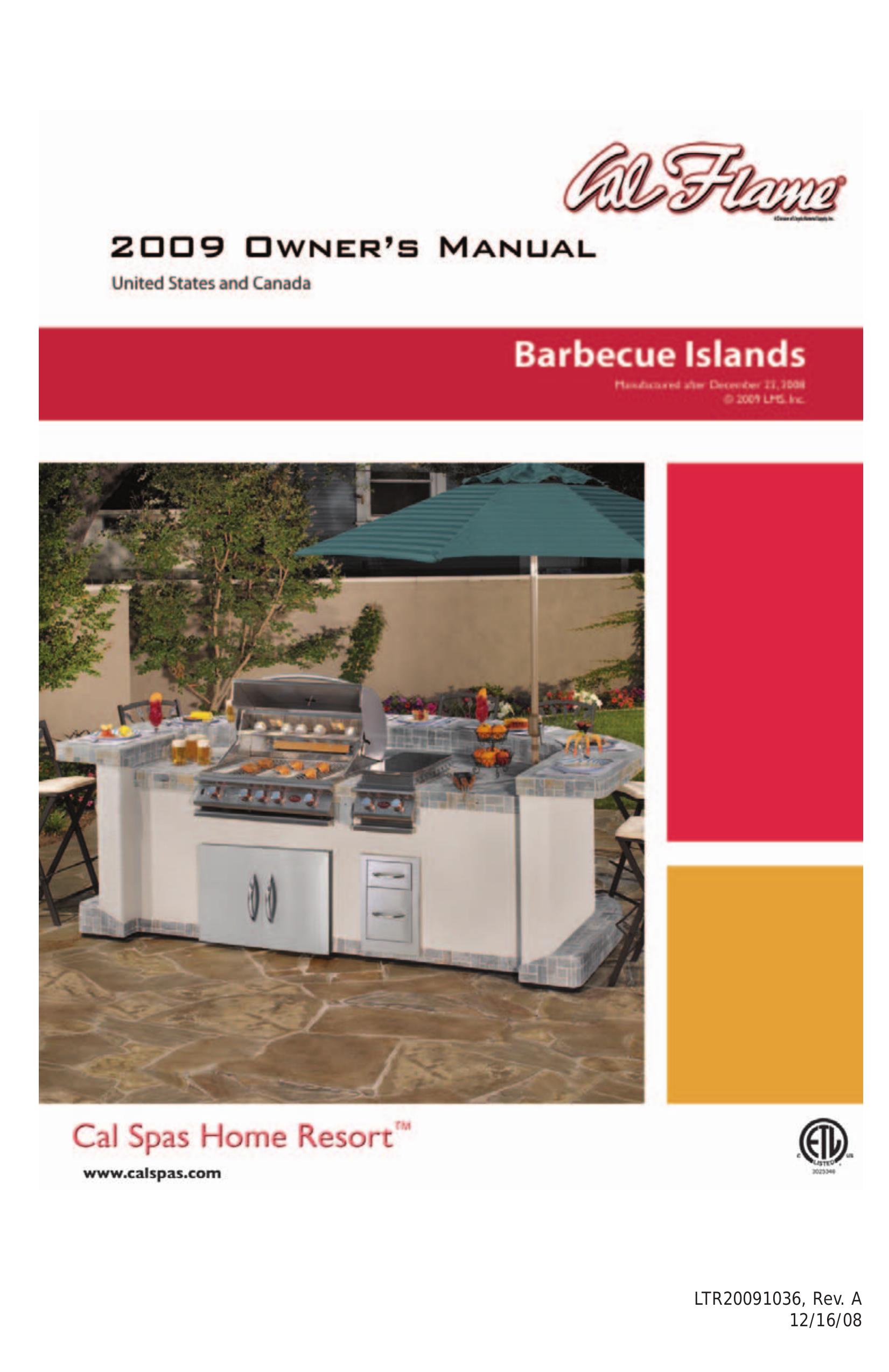 Cal Flame Barbecue Island Gas Grill User Manual