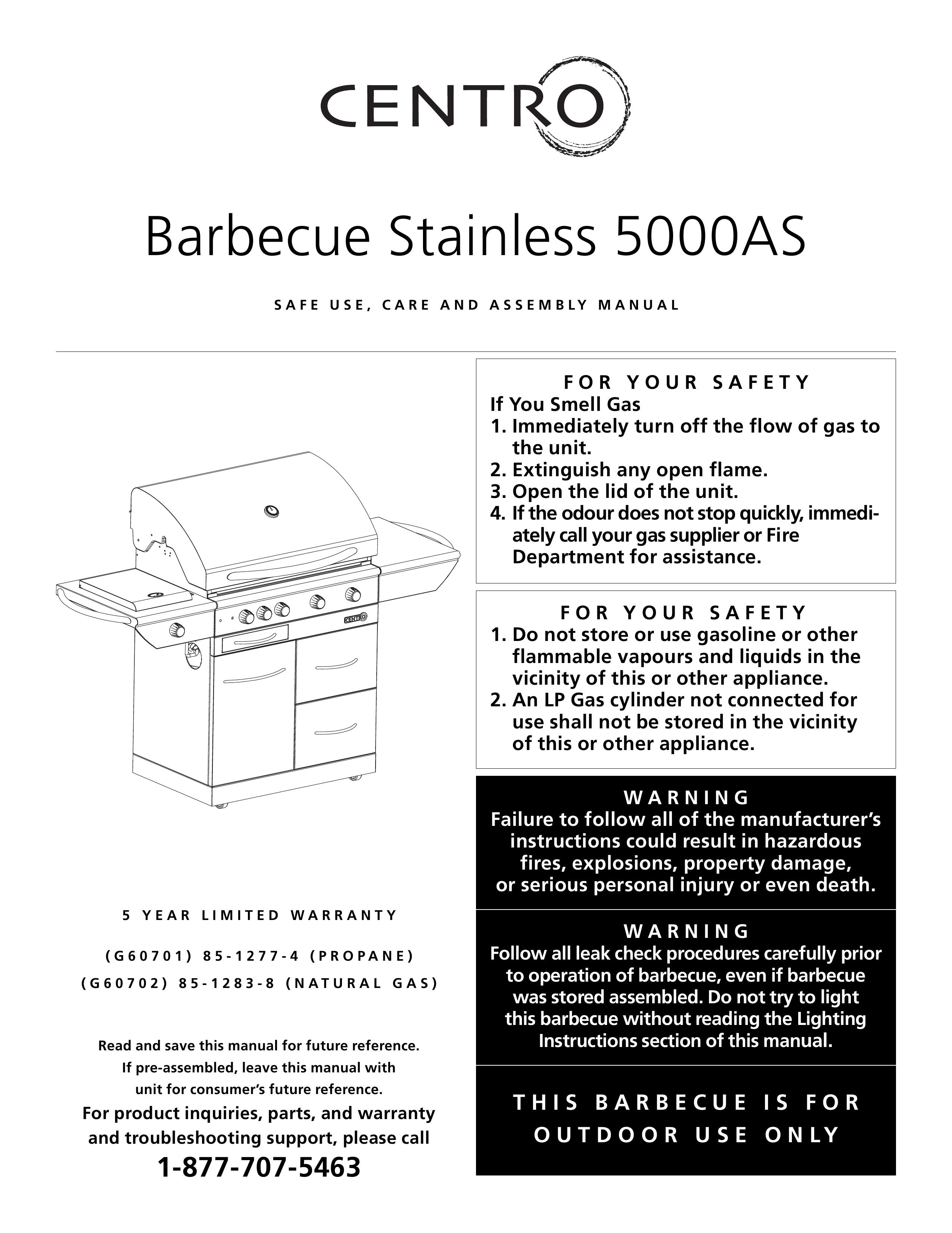Centro 5000AS Gas Grill User Manual