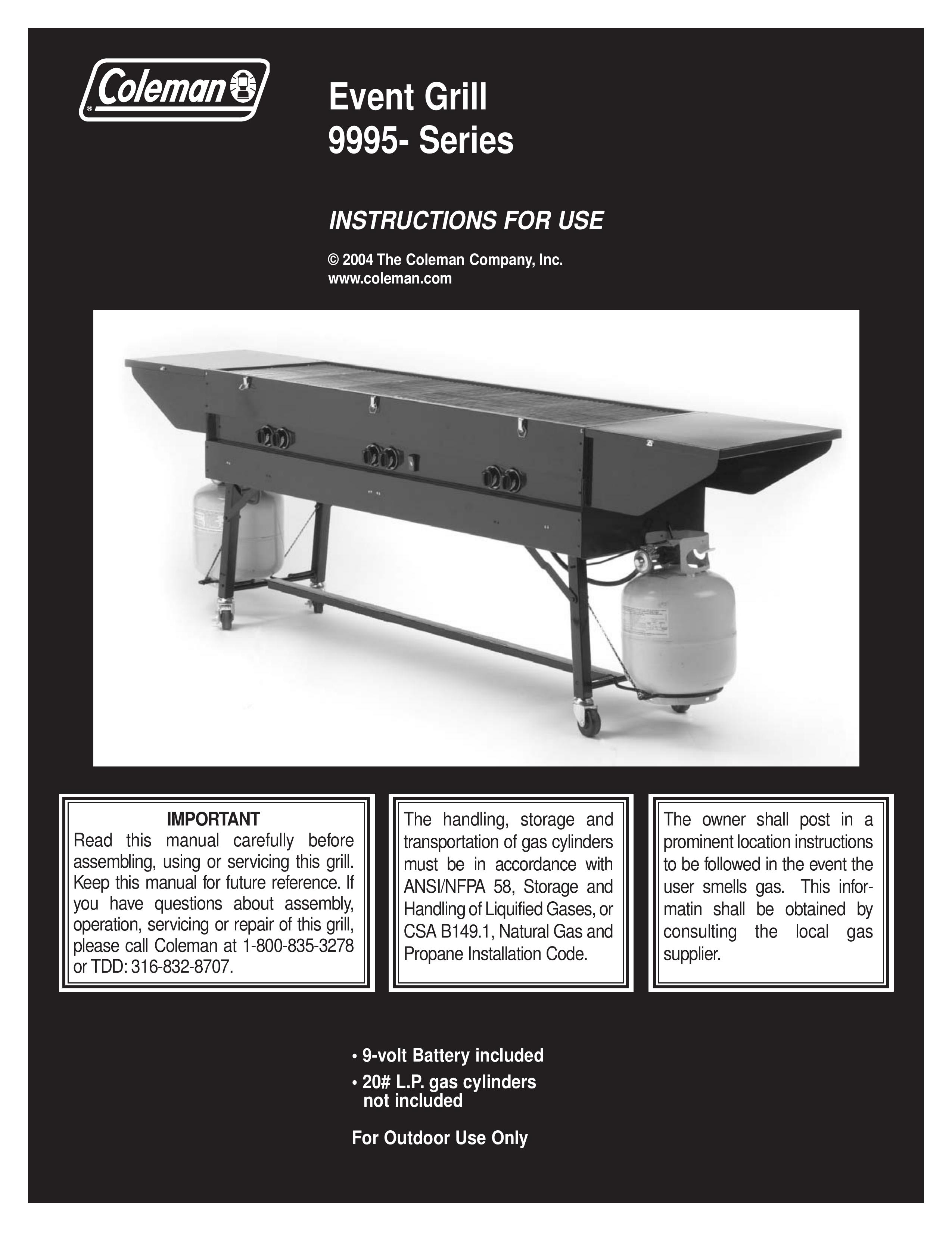 Coleman 9995- Series Gas Grill User Manual