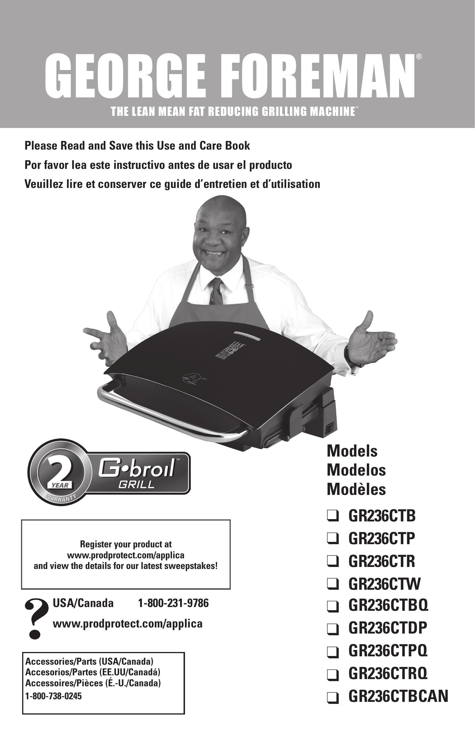 George Foreman GR236CTR Gas Grill User Manual