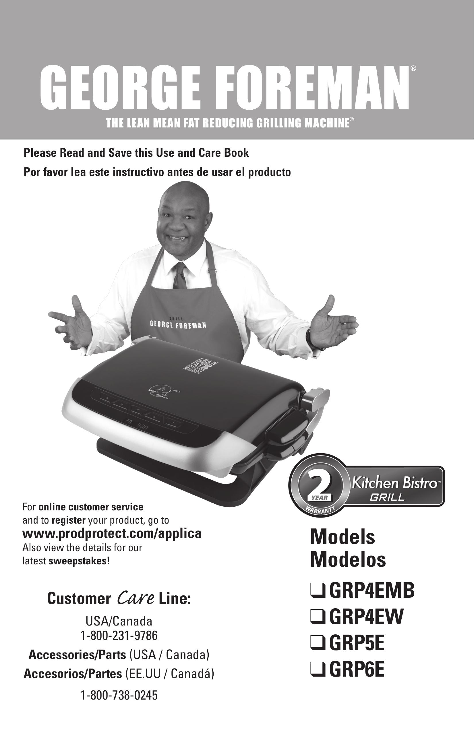 George Foreman GRP5E Gas Grill User Manual