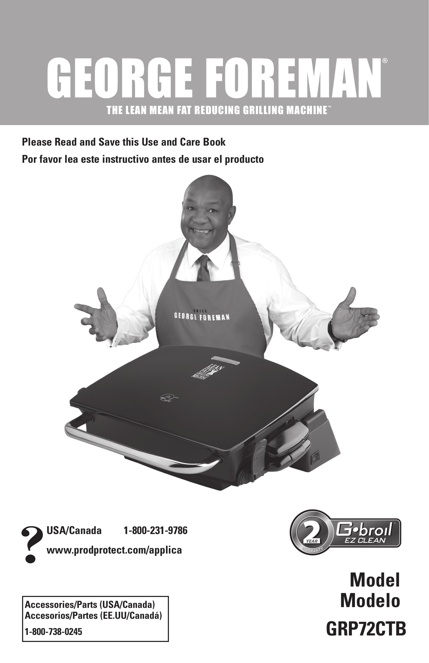 George Foreman GRP72CTB Gas Grill User Manual