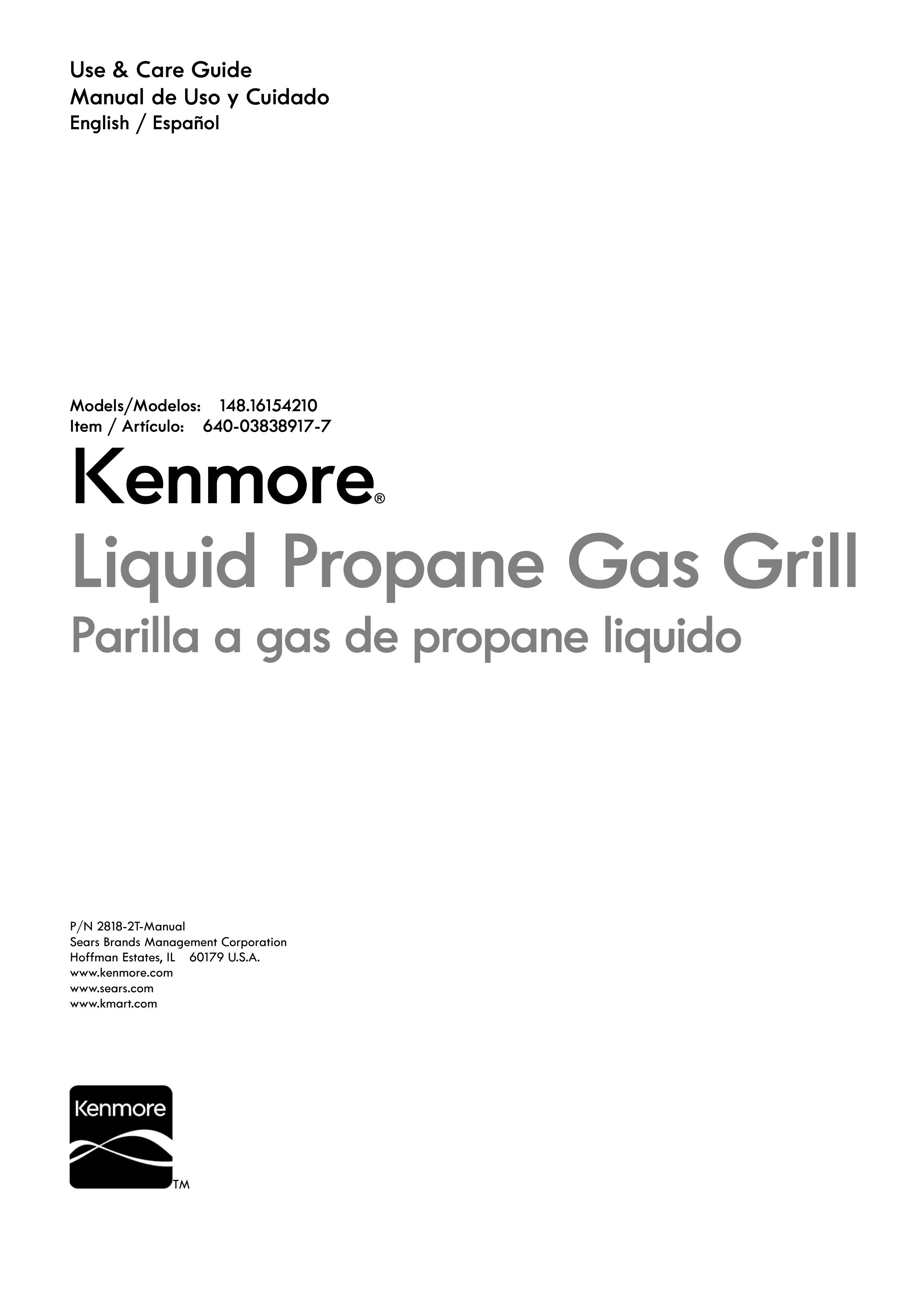 Kenmore 148.1615421 Gas Grill User Manual