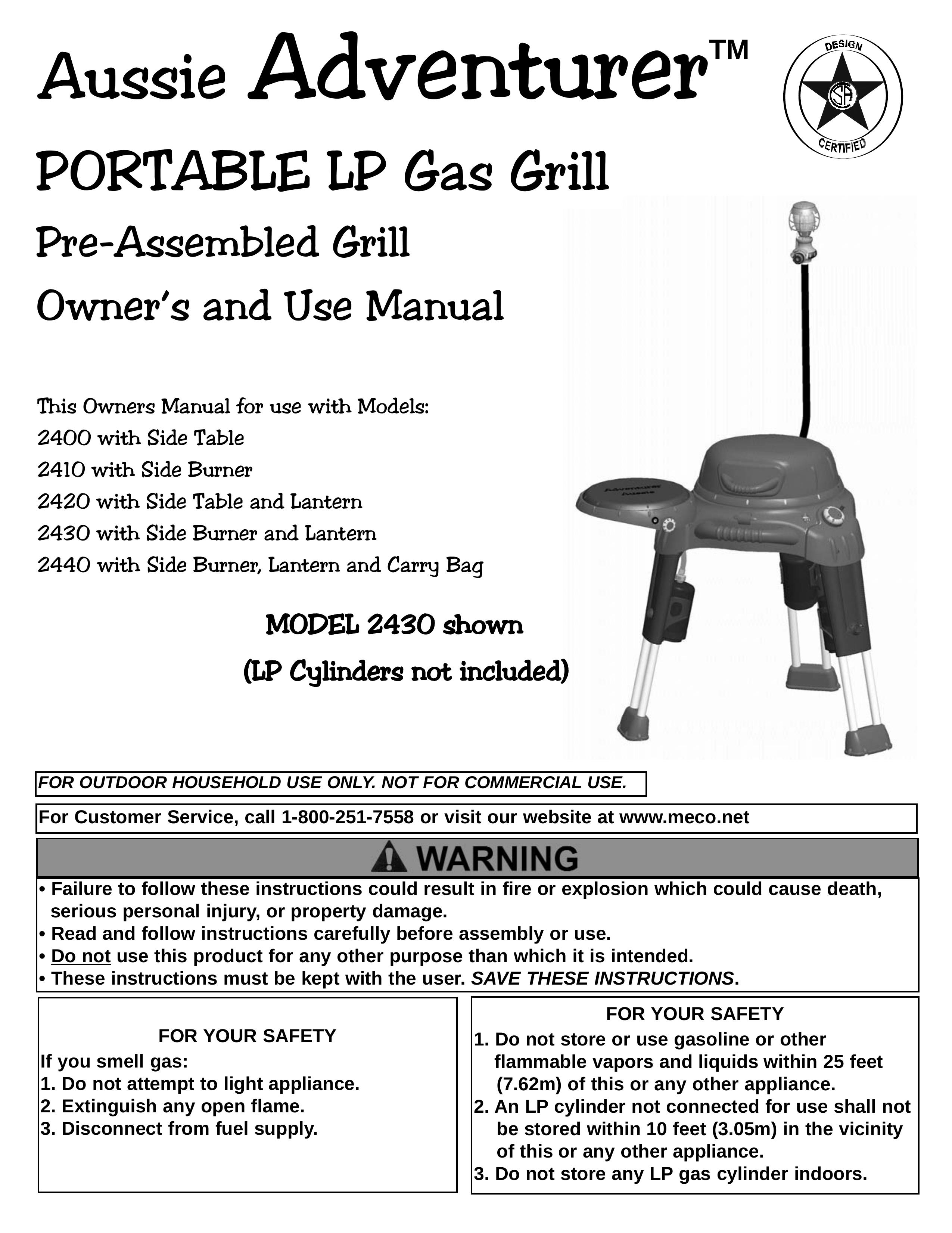 Meco 2400 Gas Grill User Manual
