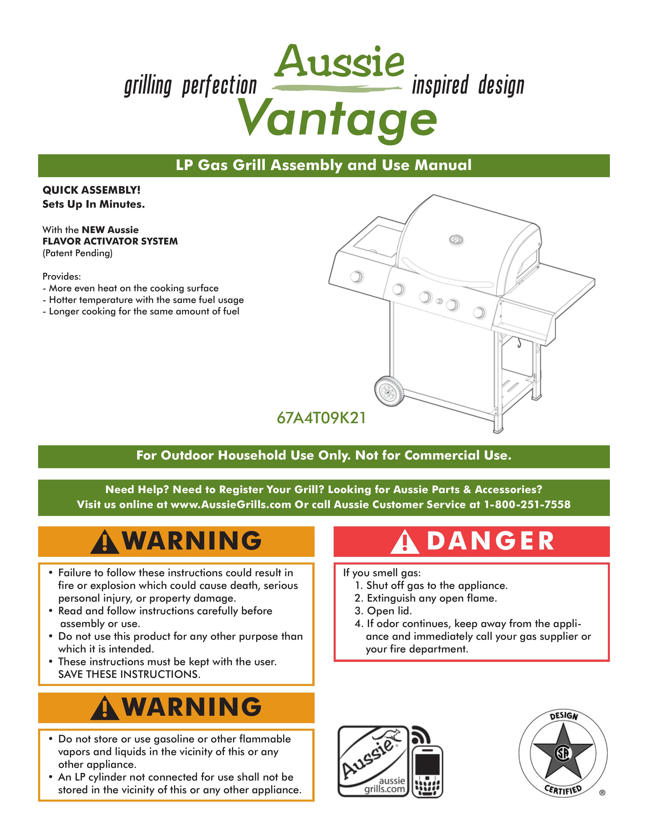 Meco 67A4T09K21 Gas Grill User Manual