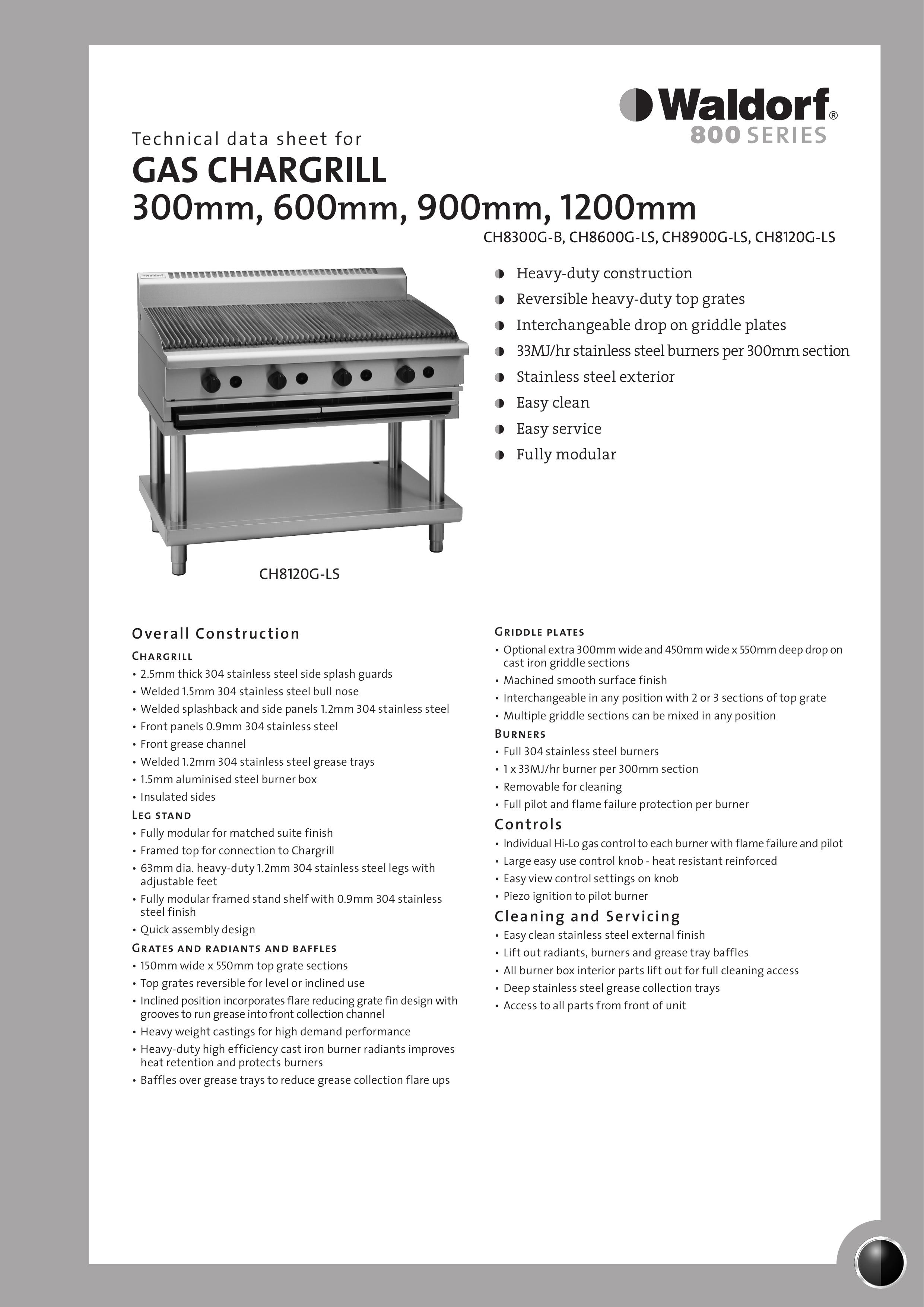 Moffat CH8600G-LS Gas Grill User Manual