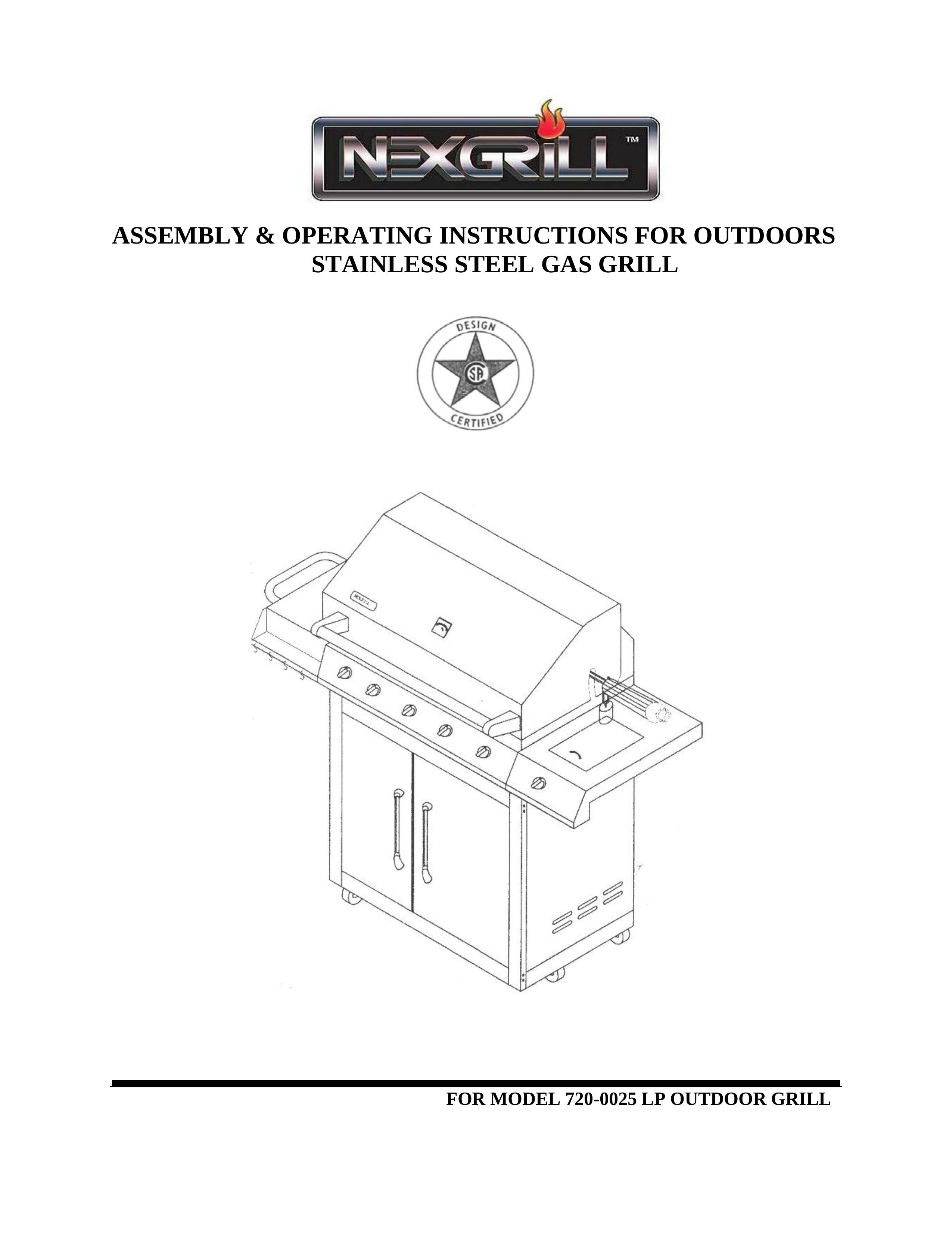 Nexgrill 720-0025 LP Gas Grill User Manual