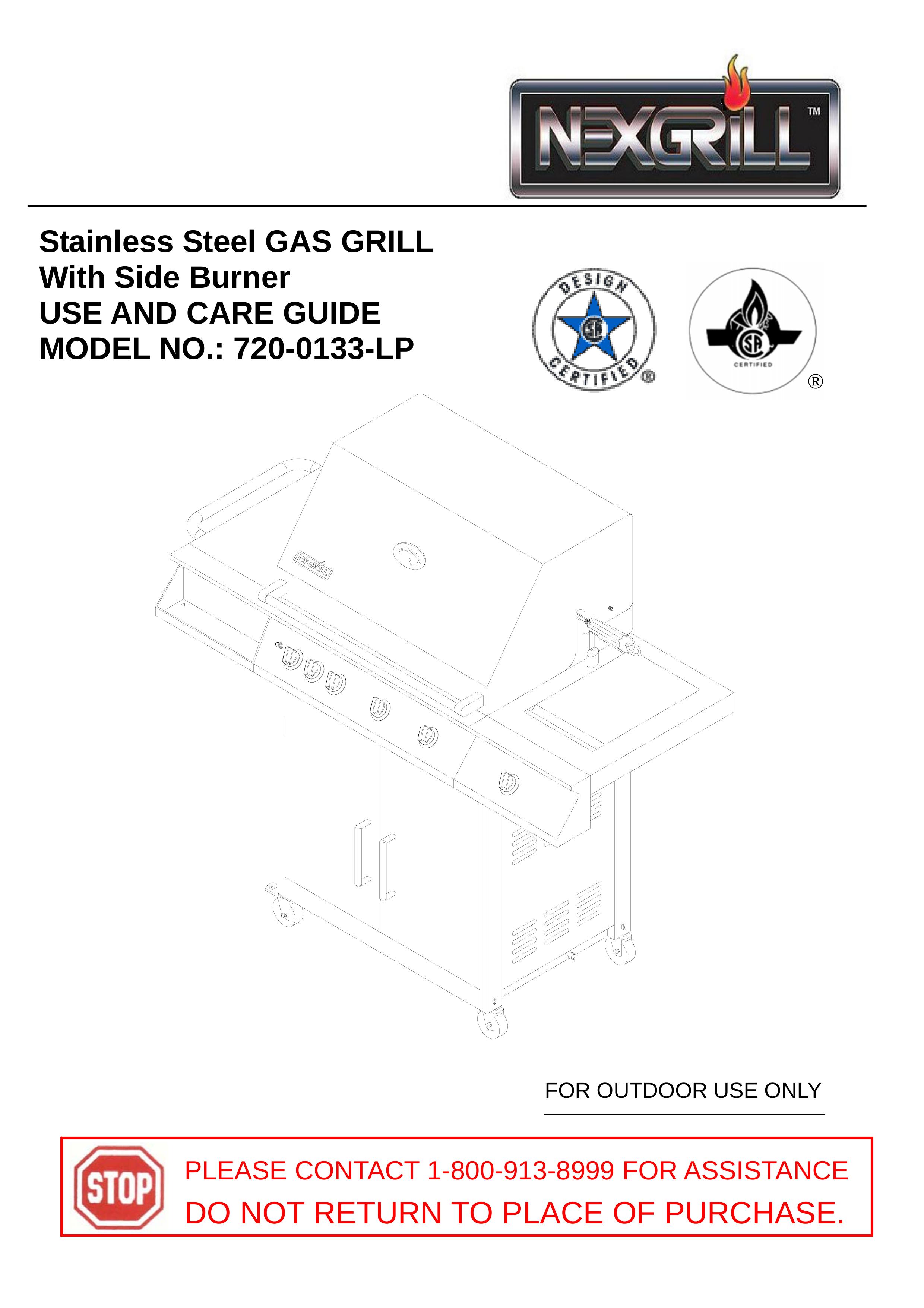Nexgrill 720-0133-LP Gas Grill User Manual