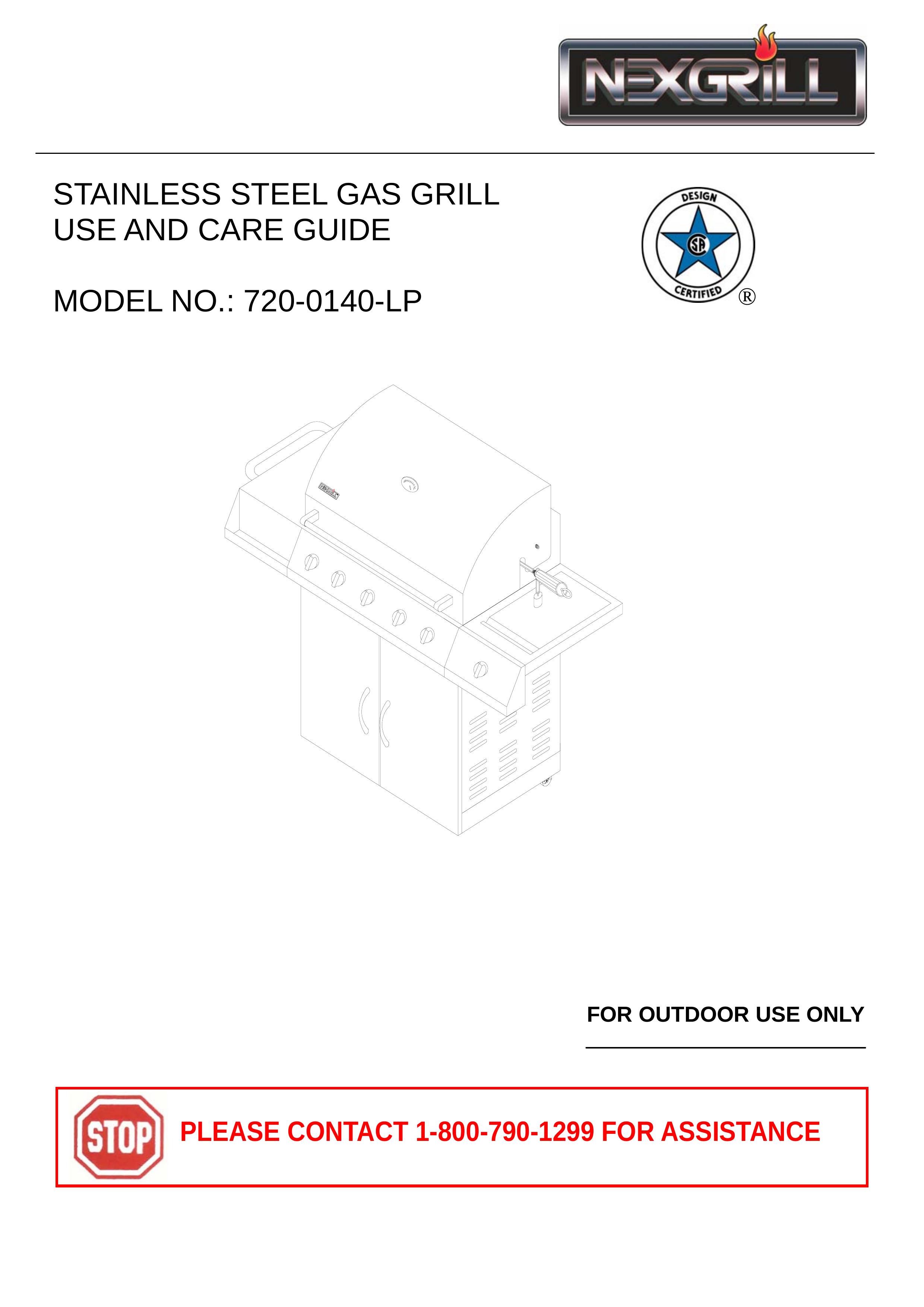 Nexgrill 720-0140-LP Gas Grill User Manual