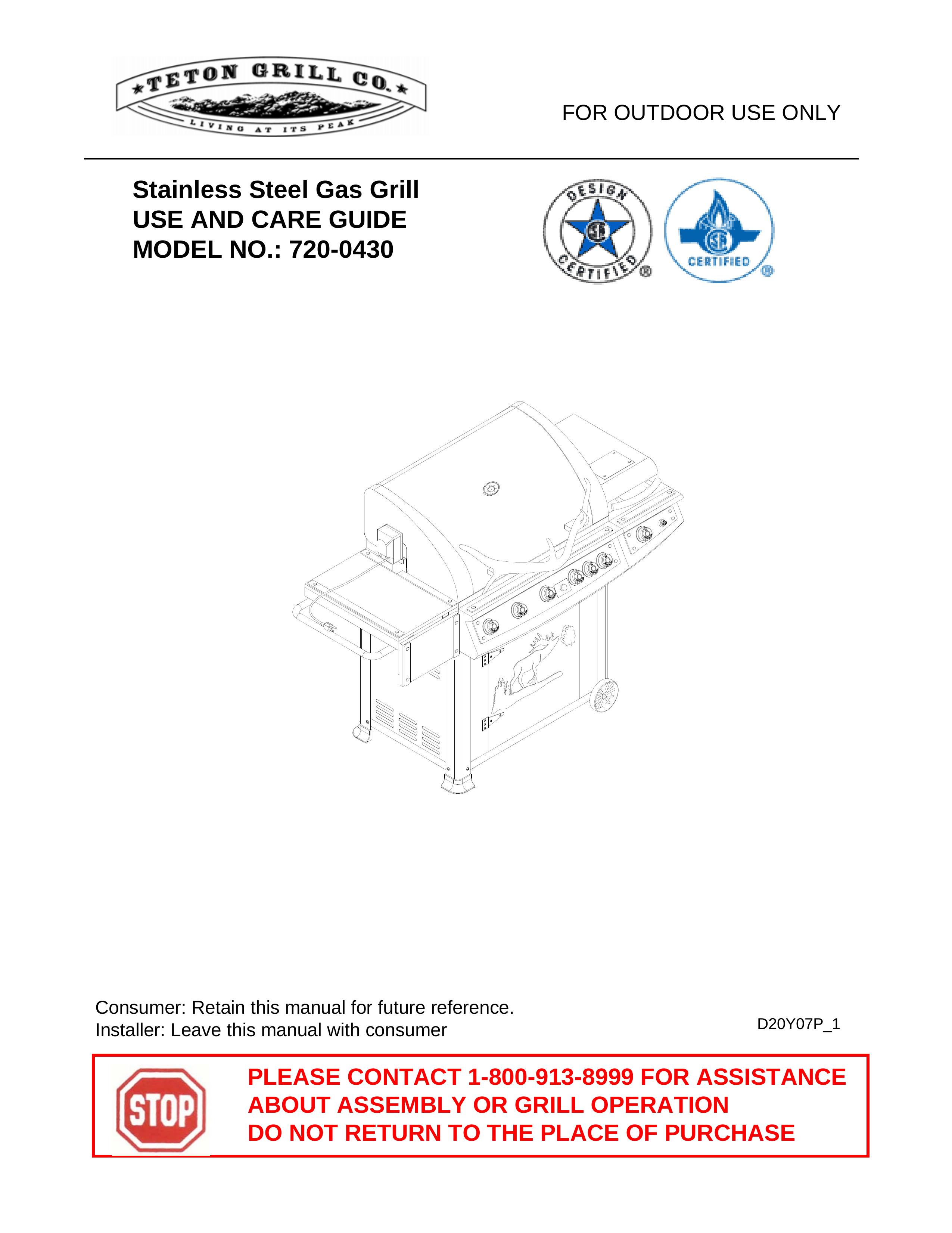 Olfa 720-0430 Gas Grill User Manual