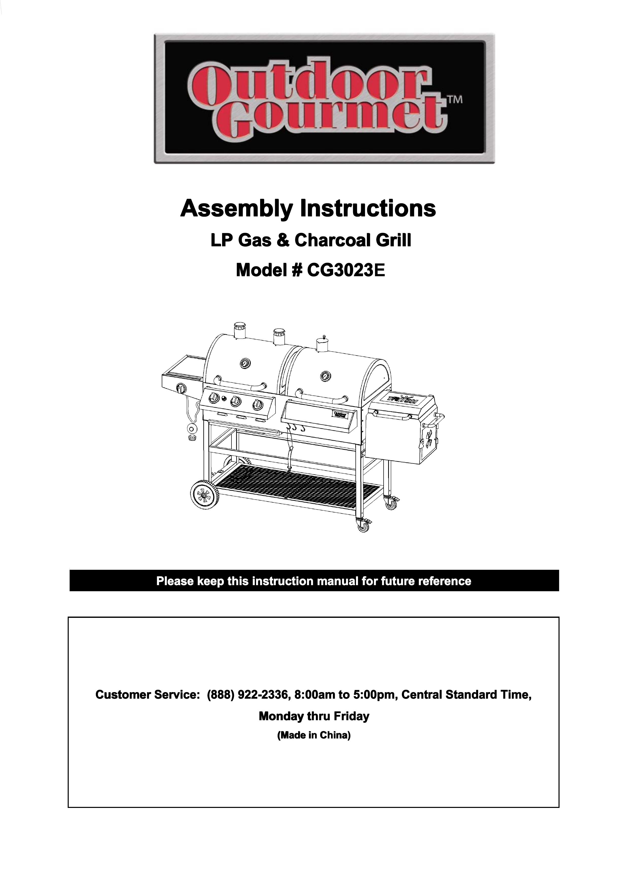 Outdoor Gourmet CG3023E Gas Grill User Manual