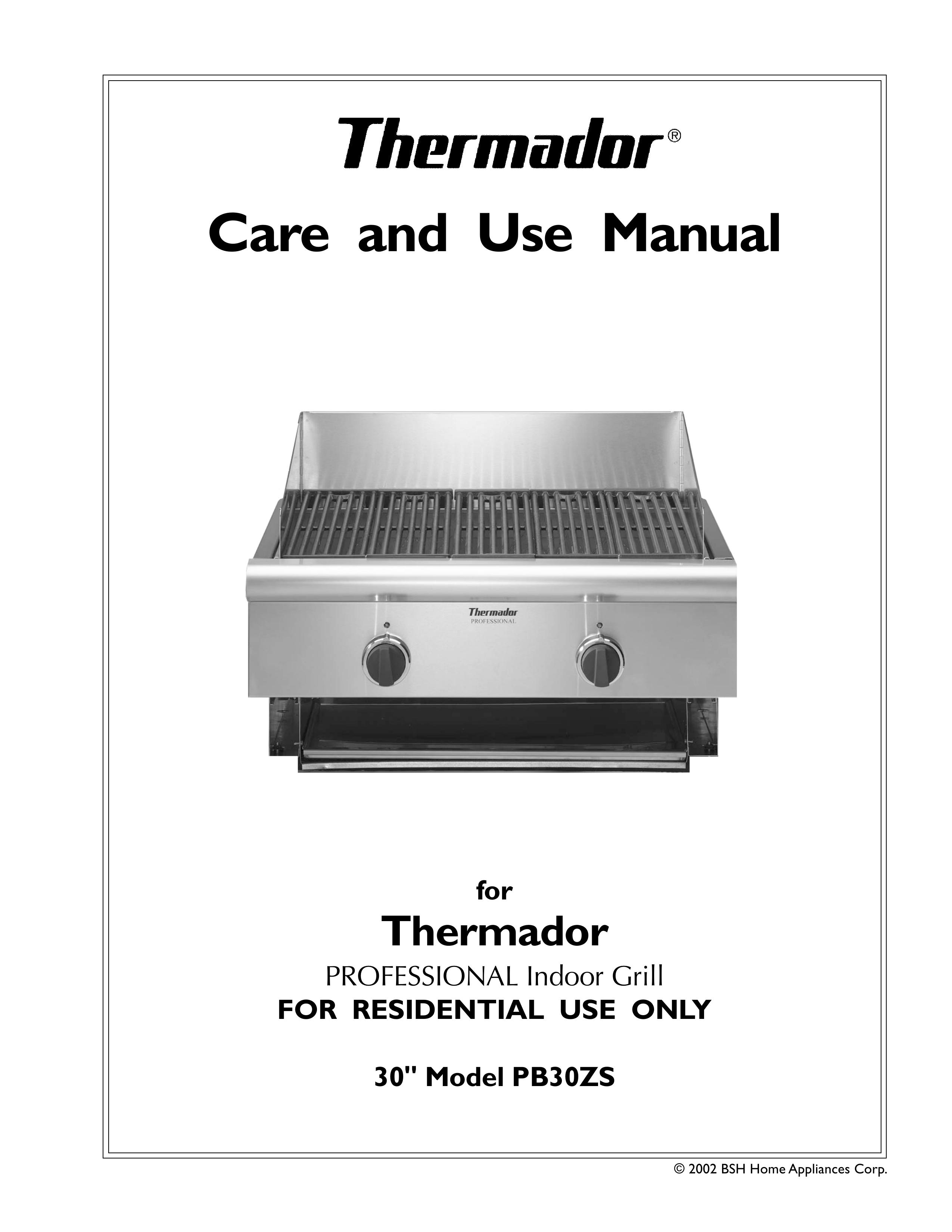 Thermador PB30ZS Gas Grill User Manual
