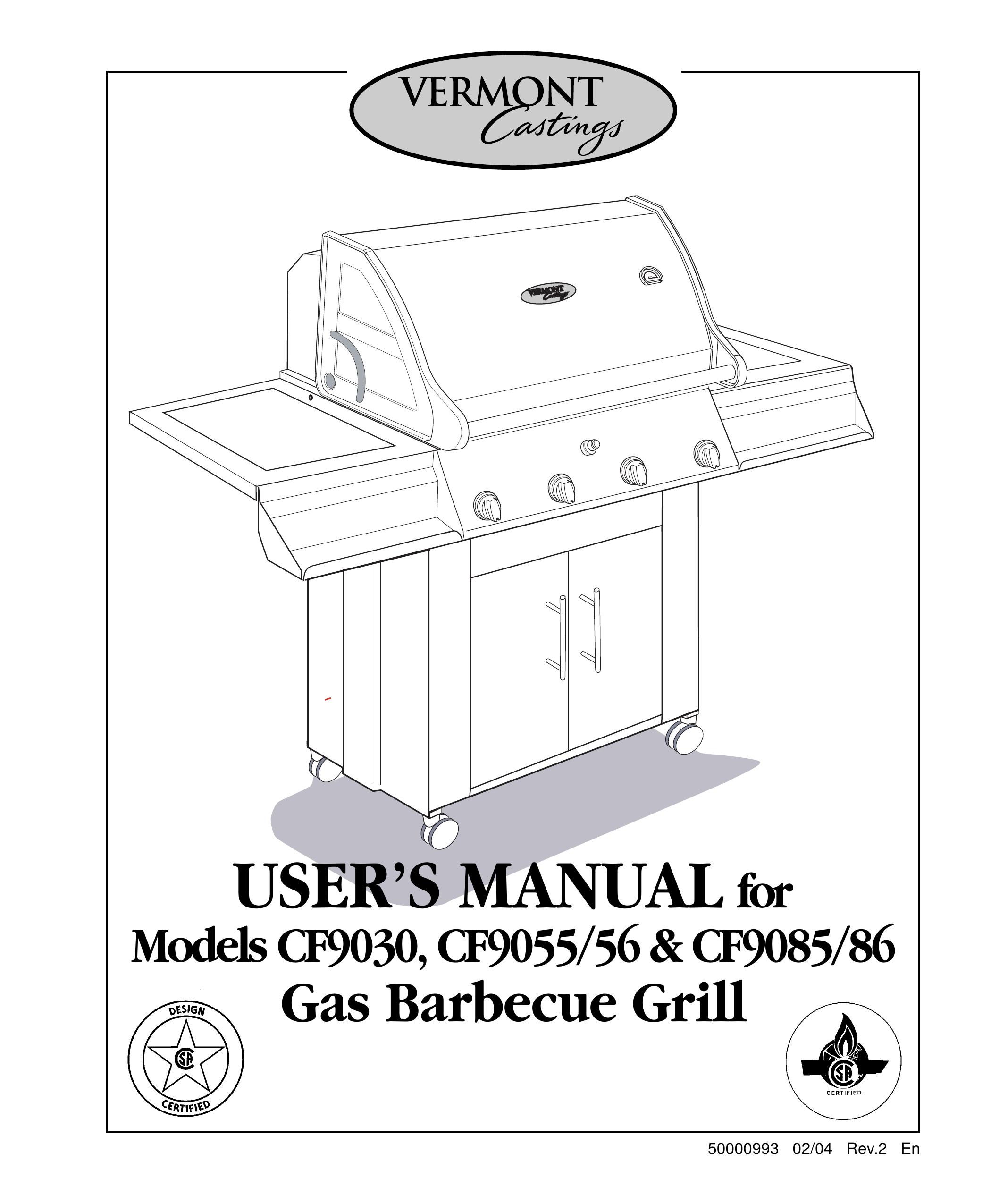 Vermont Casting CF9085 Gas Grill User Manual