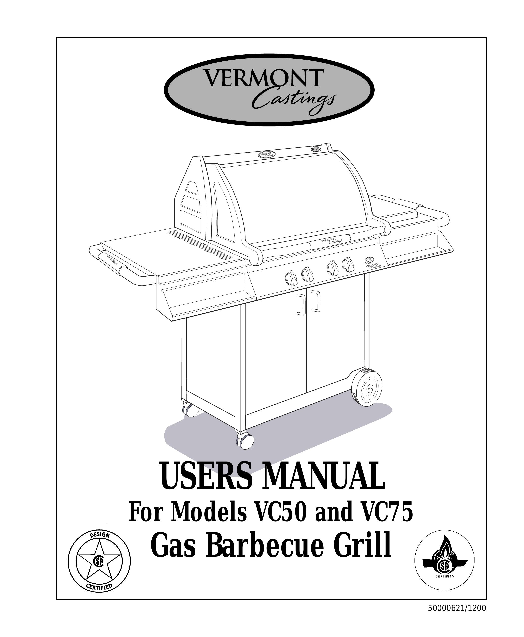Vermont Casting VC75 Gas Grill User Manual